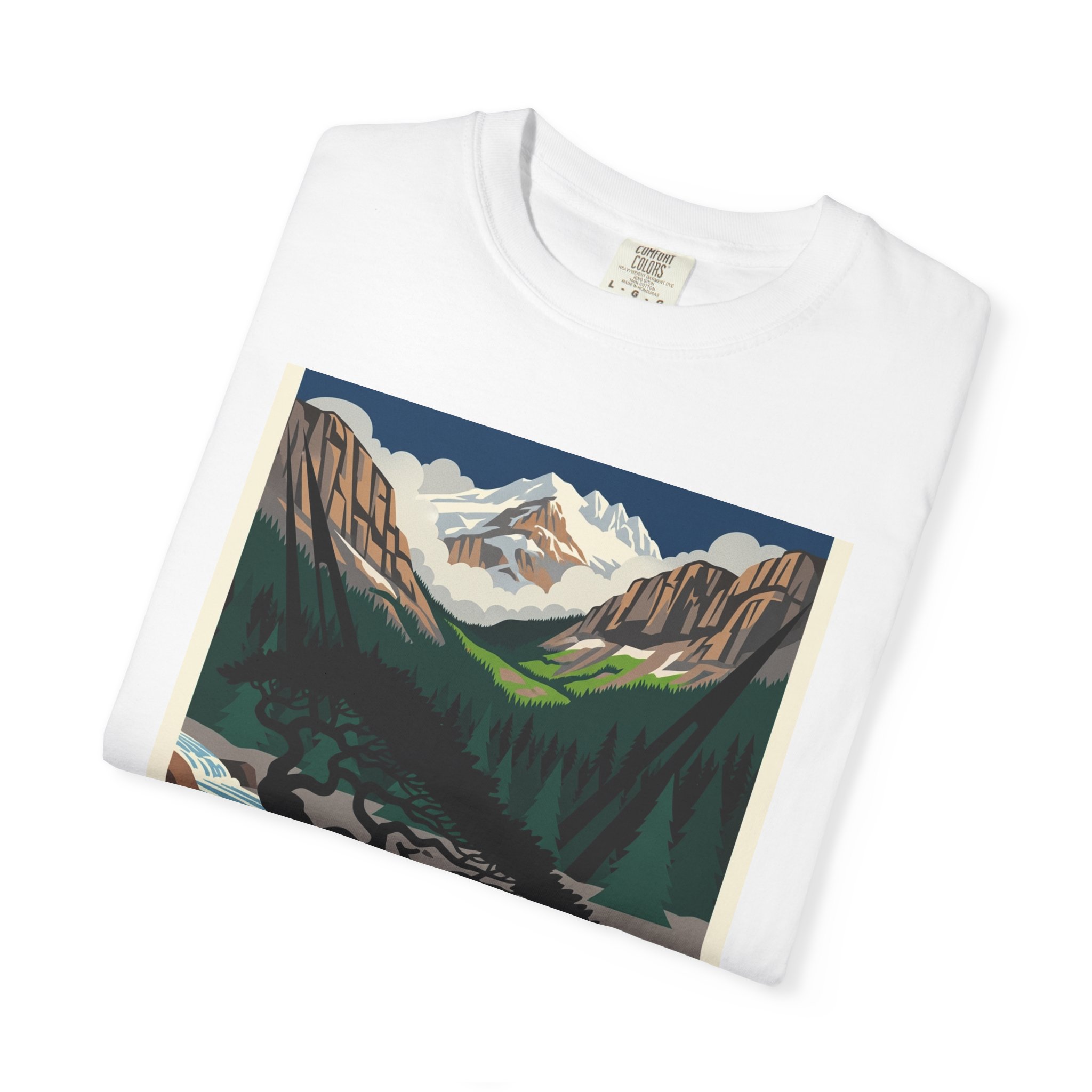 Presidential Range–Dry River Wilderness WPA Style Unisex T-shirt - Image 3