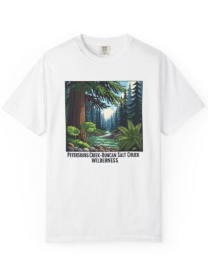 Petersburg Creek–Duncan Salt Chuck Wilderness WPA Style Unisex T-shirt