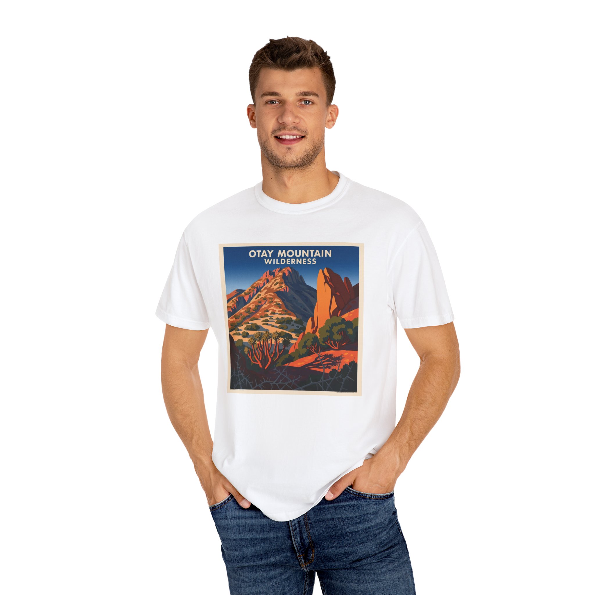 Otay Mountain Wilderness WPA Style Unisex T-shirt - Image 4