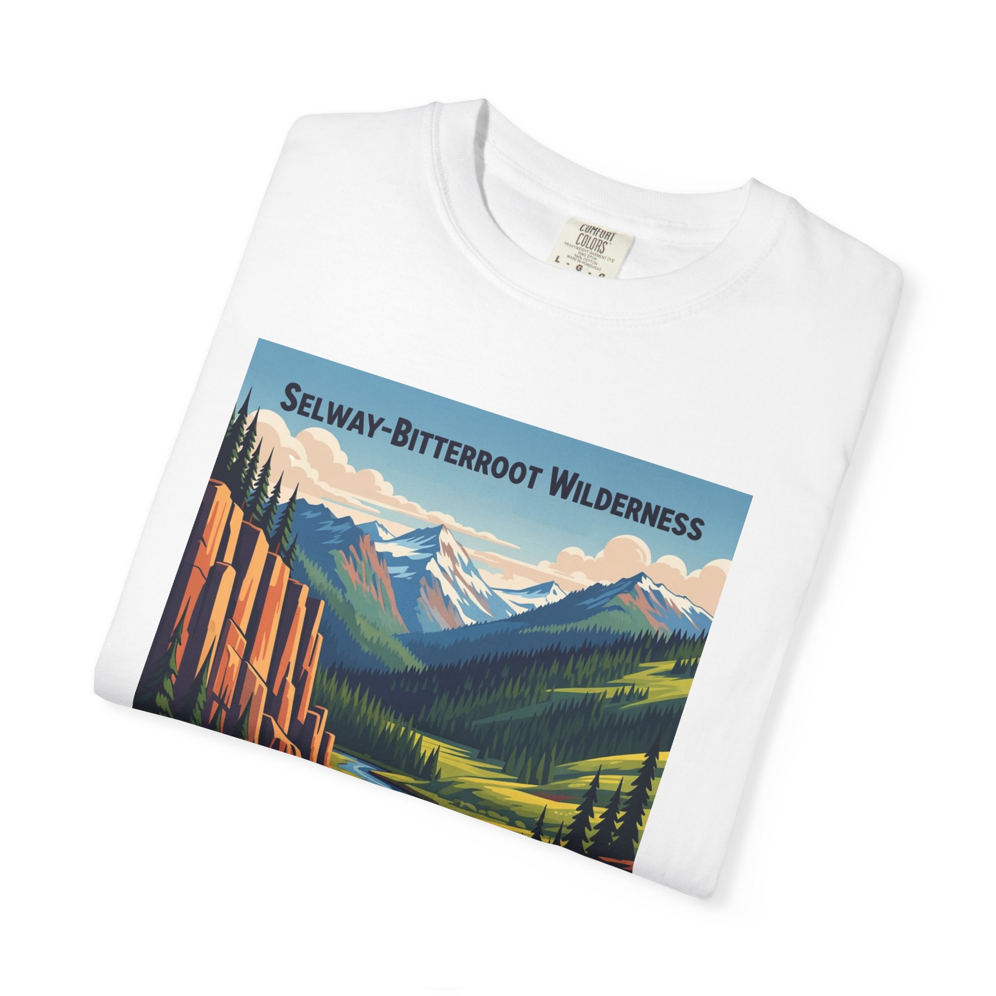 Selway–Bitterroot Wilderness WPA Style Unisex T-shirt - Image 3