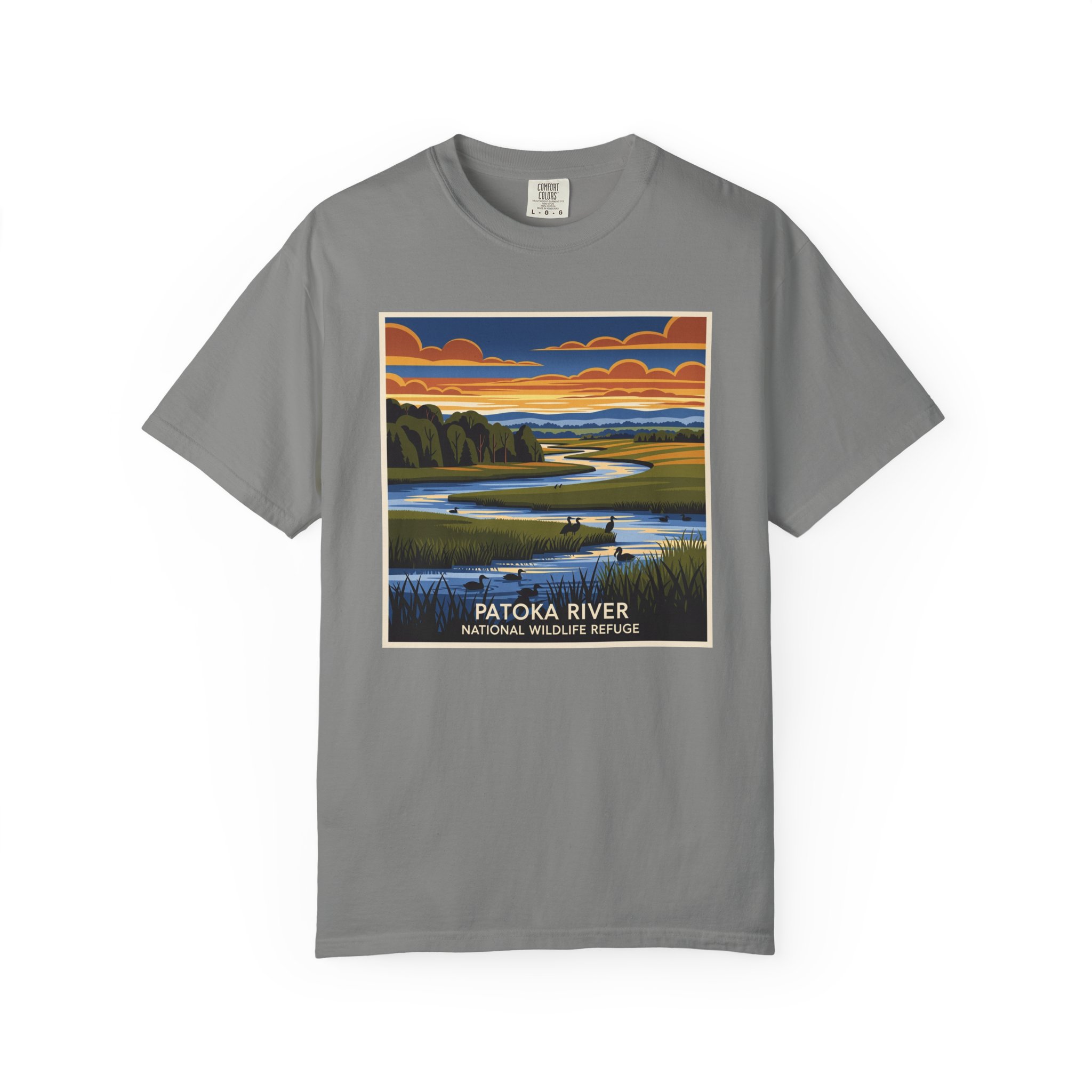 Patoka River National Wildlife Refuge WPA Style Unisex T-shirt - Image 7