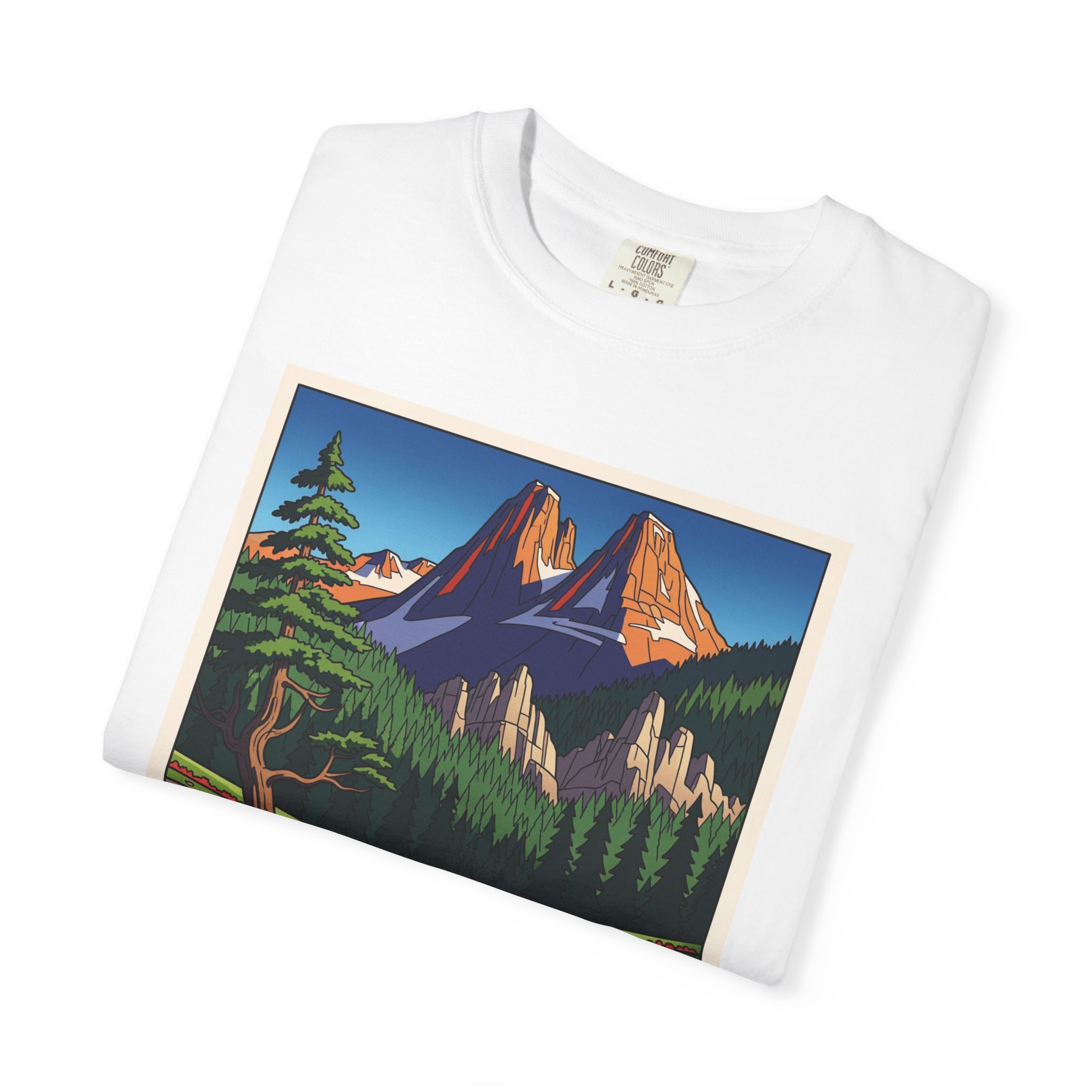 Spanish Peaks Wilderness WPA Style Unisex T-shirt - Image 3