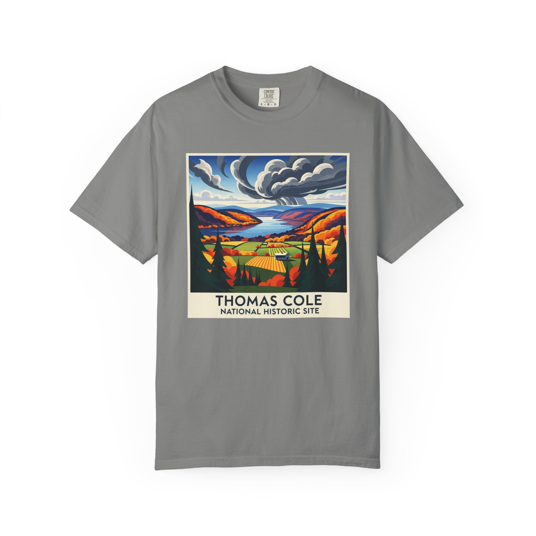 Thomas Cole National Historic Site WPA Style Unisex T-shirt - Image 7