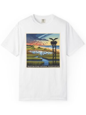 Trustom Pond National Wildlife Refuge WPA Style Unisex T-shirt