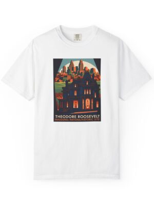 Theodore Roosevelt Inaugural National Historic Site WPA Style Unisex T-shirt