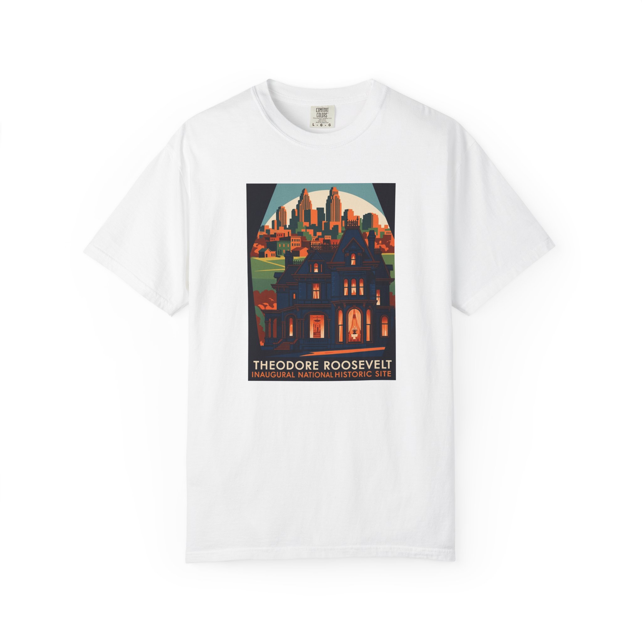 Theodore Roosevelt Inaugural National Historic Site WPA Style Unisex T-shirt