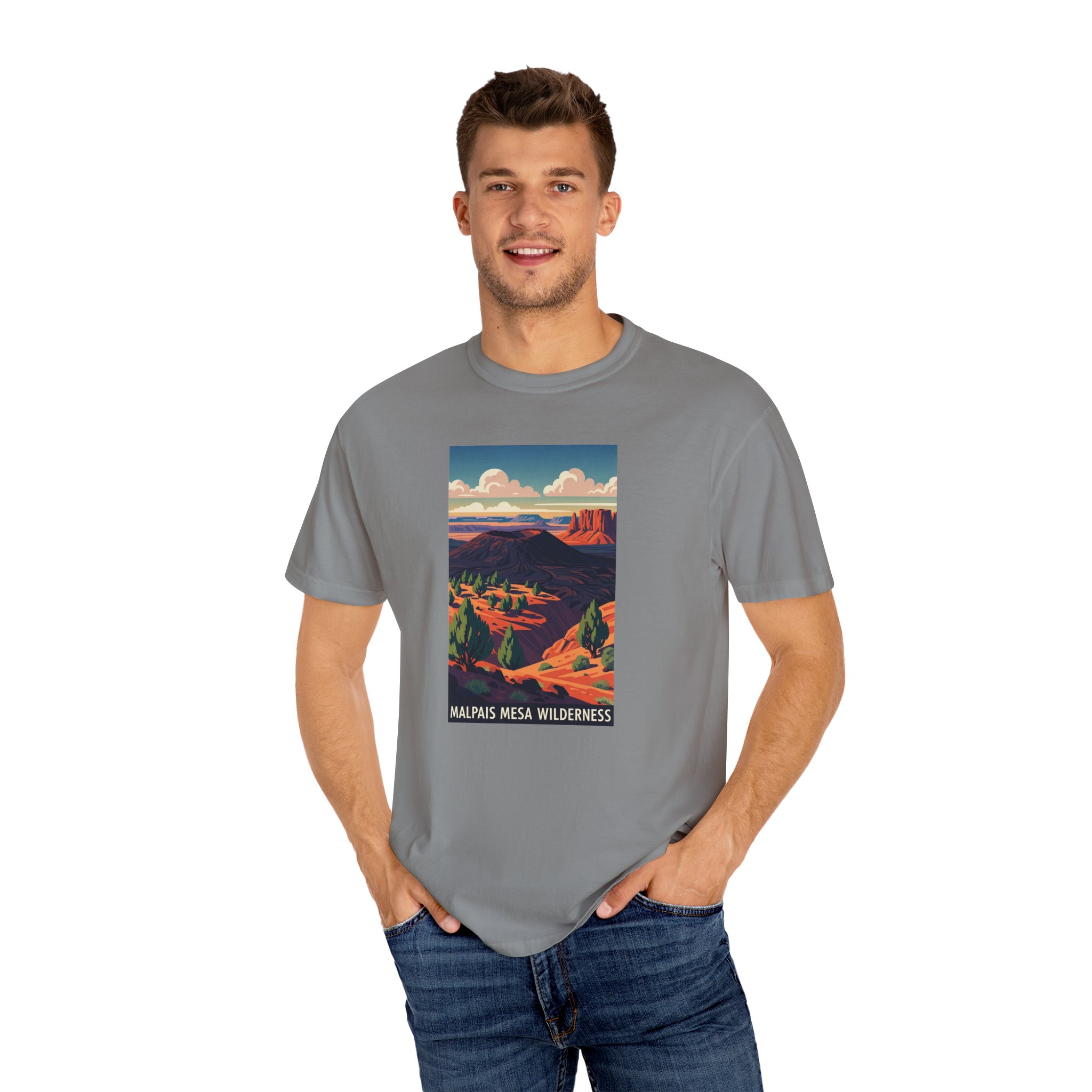 Malpais Mesa Wilderness WPA Style Unisex T-shirt - Image 10