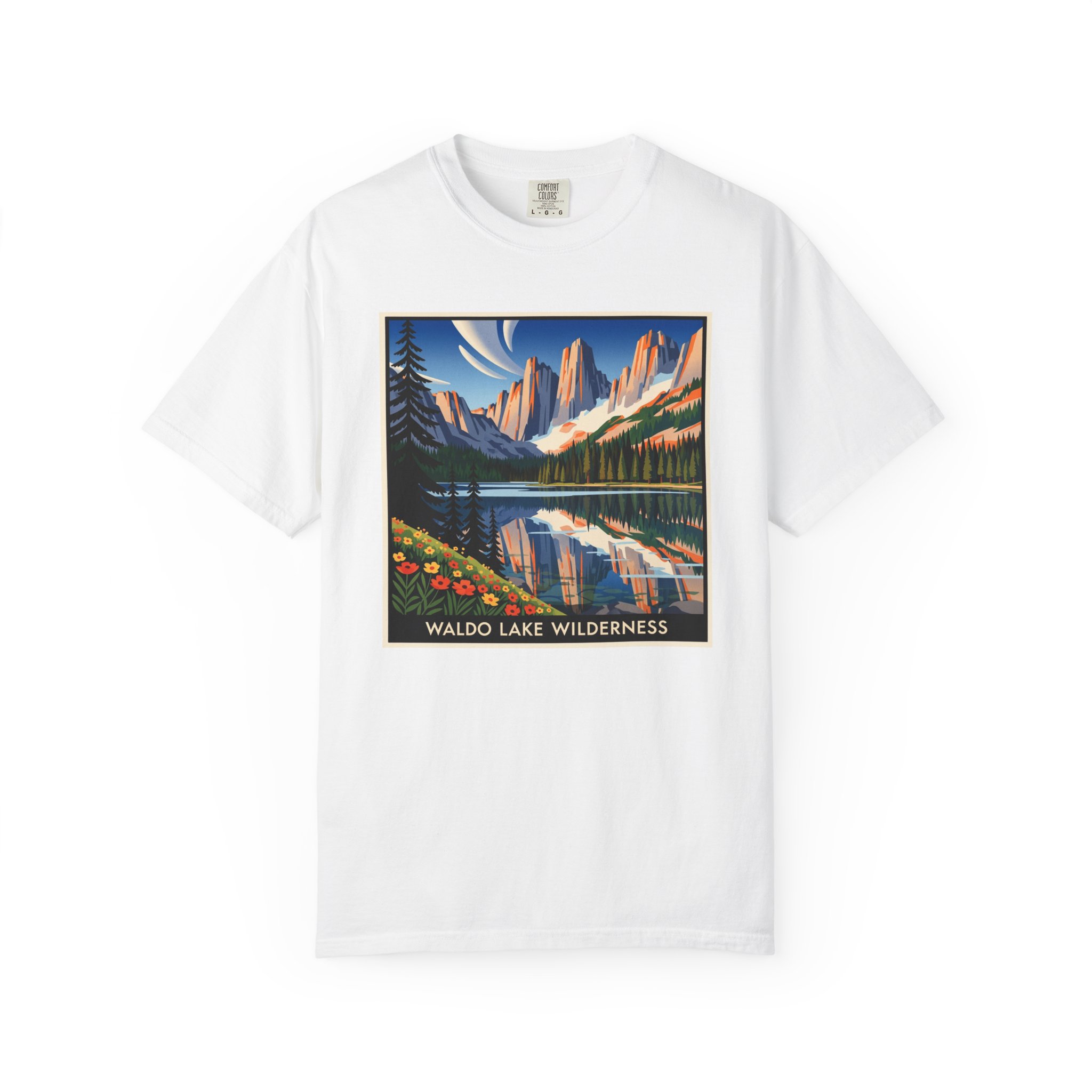 Waldo Lake Wilderness WPA Style Unisex T-shirt