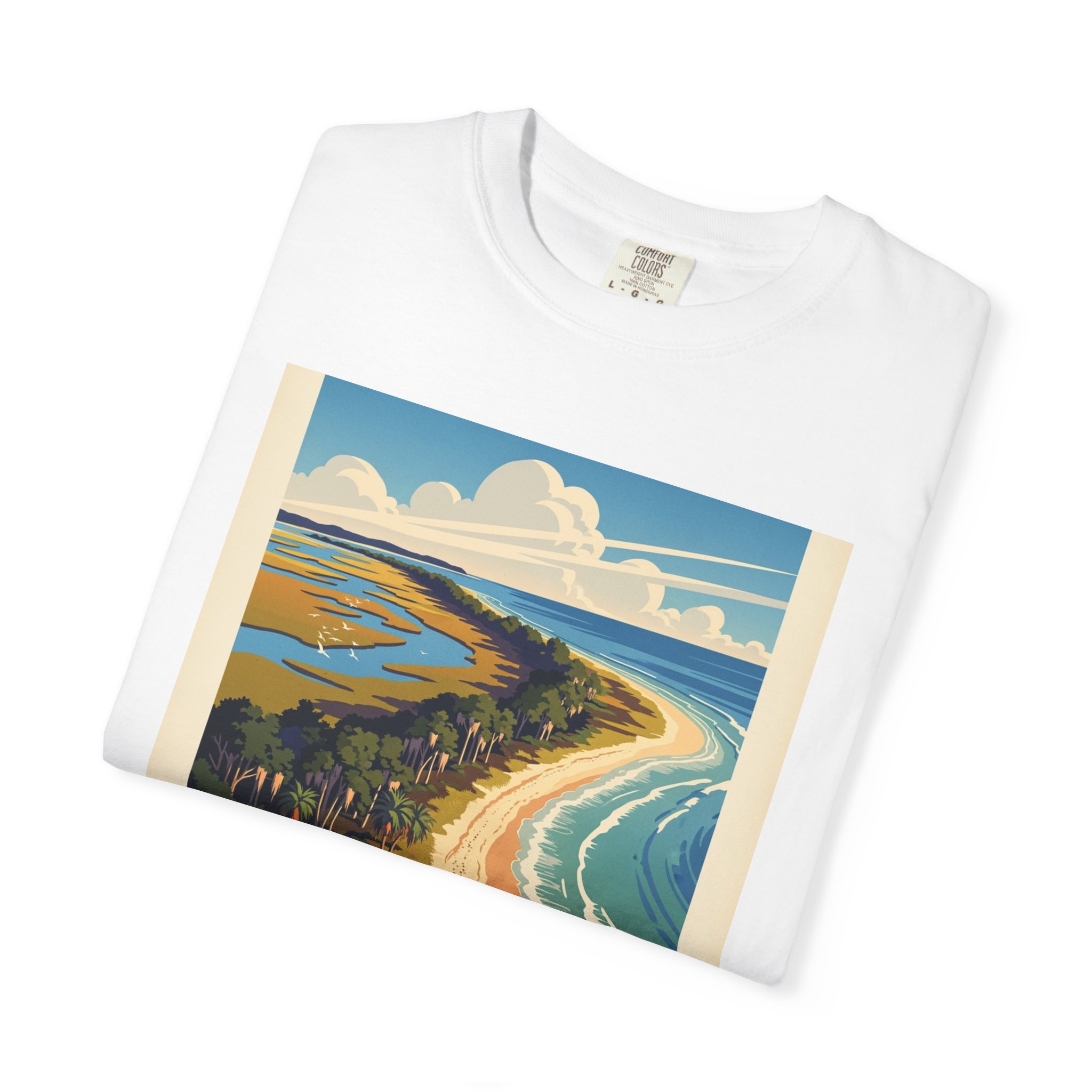 Wolf Island Wilderness WPA Style Unisex T-shirt - Image 3