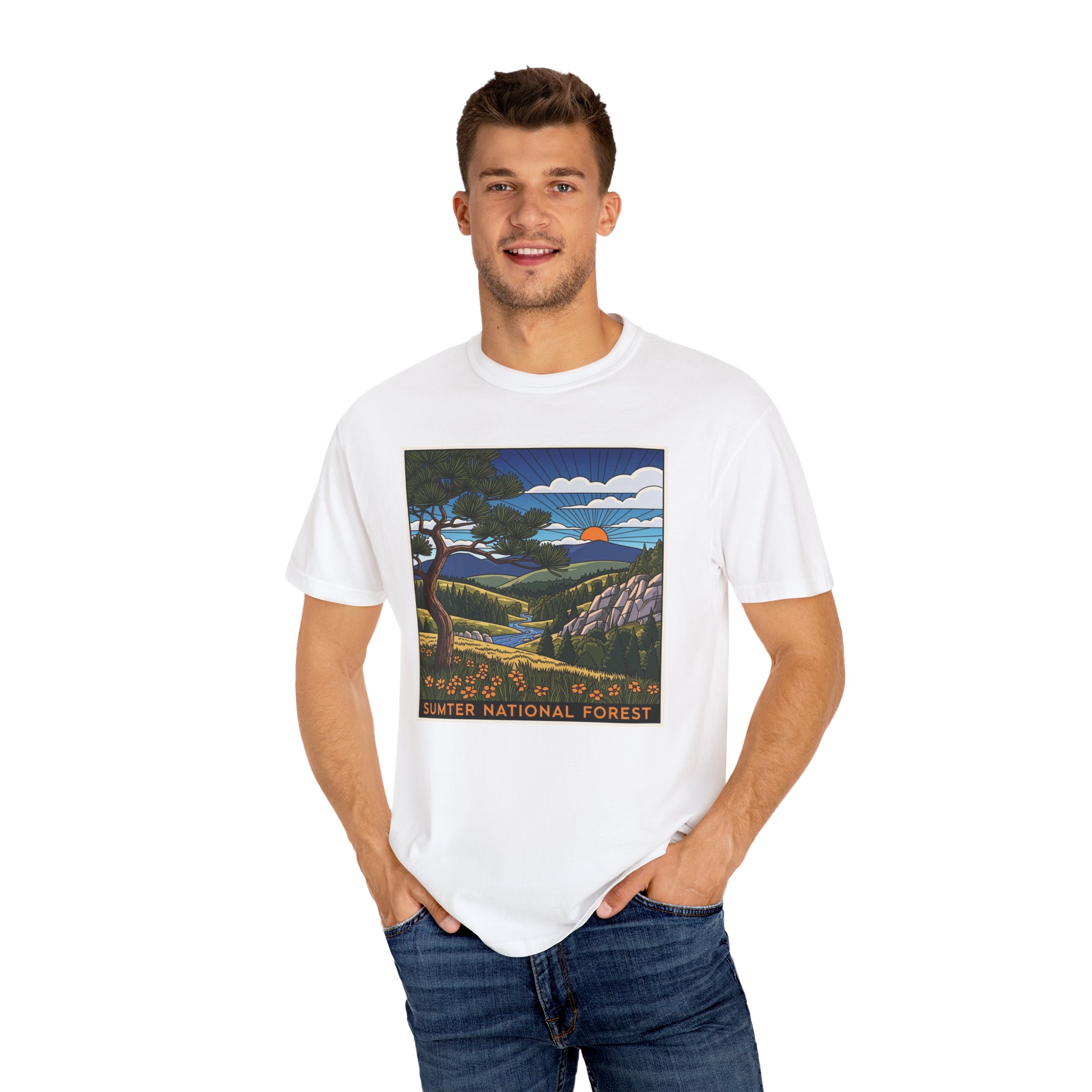 Sumter National Forest WPA Style Unisex T-shirt - Image 4