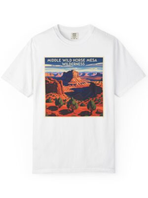 Middle Wild Horse Mesa Wilderness WPA Style Unisex T-shirt