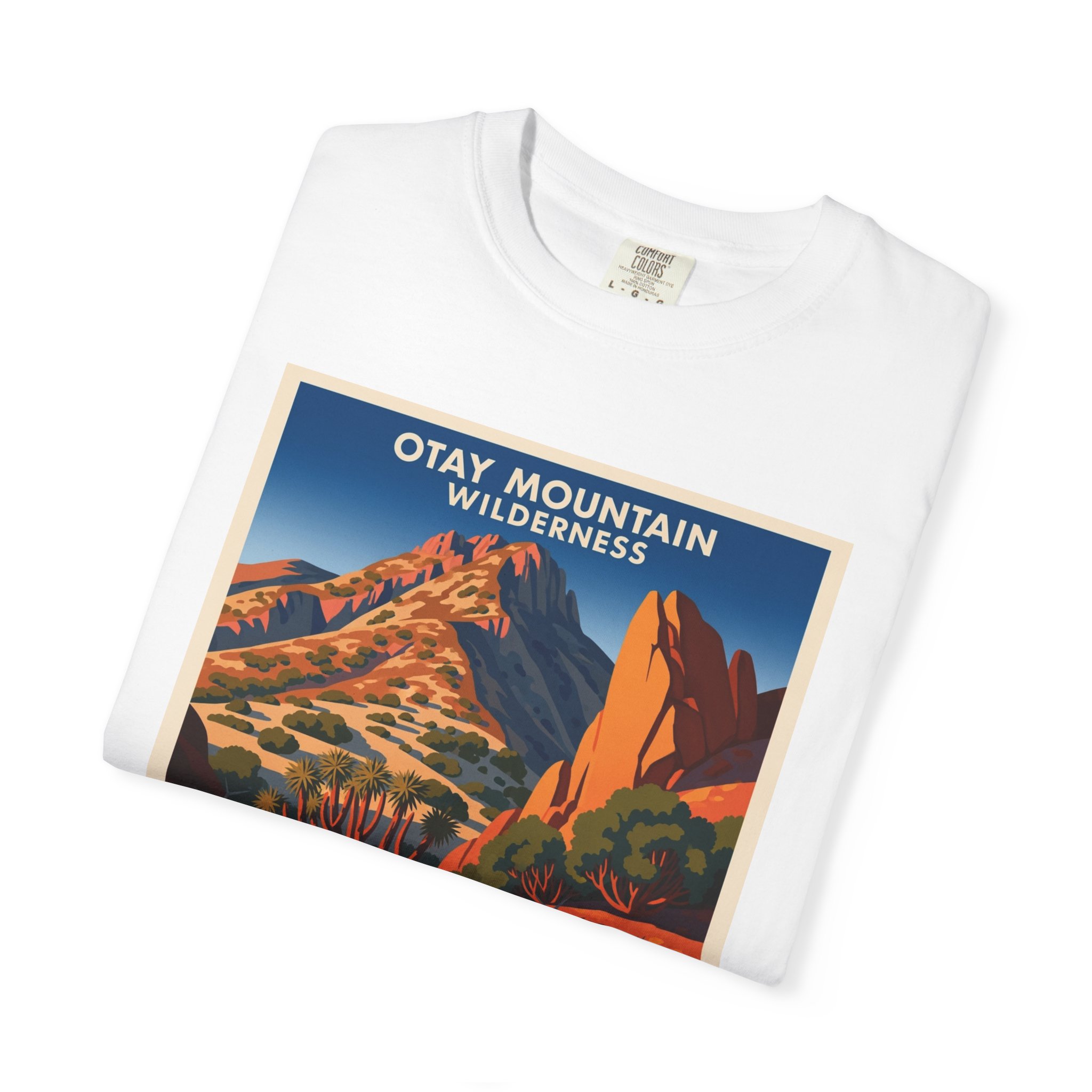 Otay Mountain Wilderness WPA Style Unisex T-shirt - Image 3