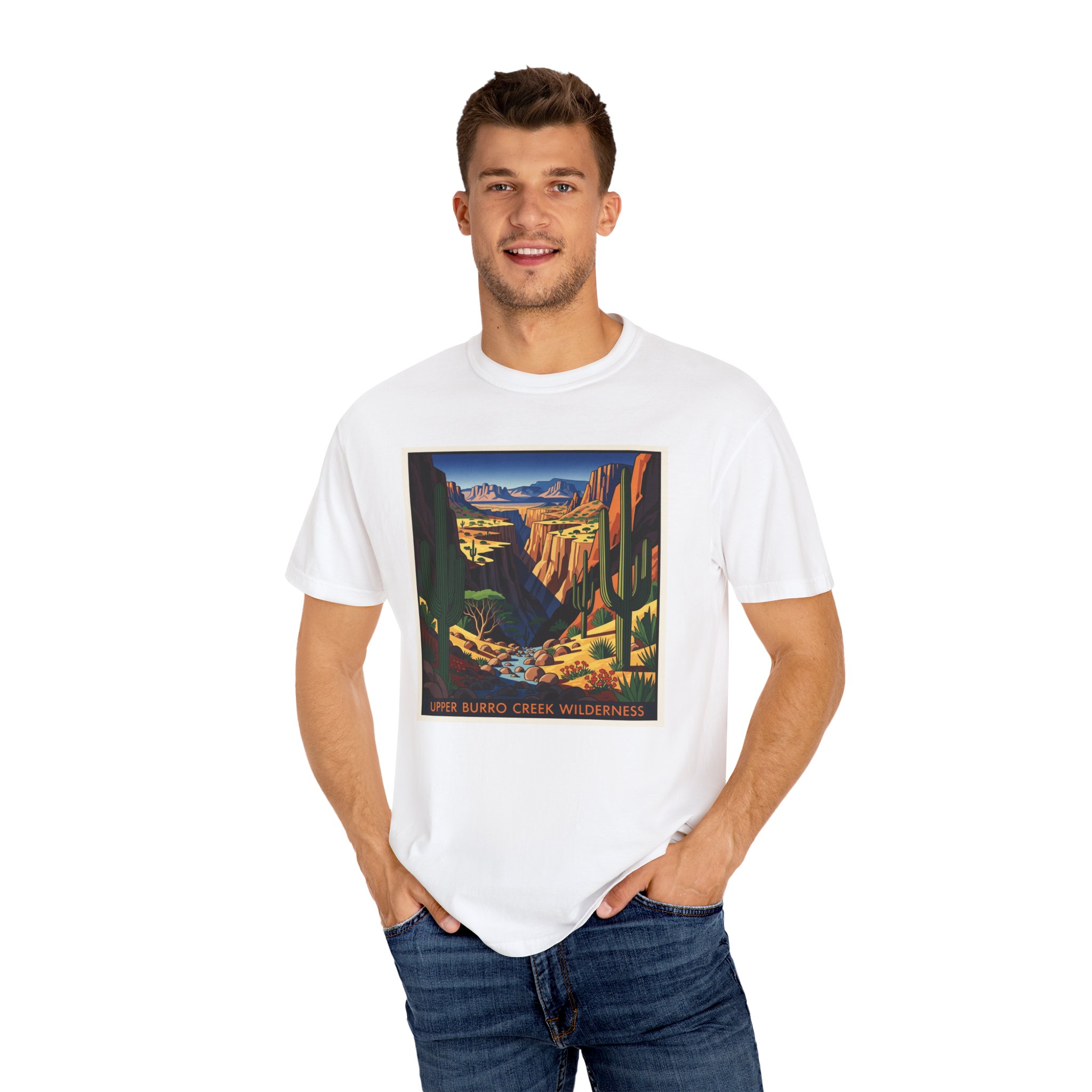 Upper Burro Creek Wilderness WPA Style Unisex T-shirt - Image 4