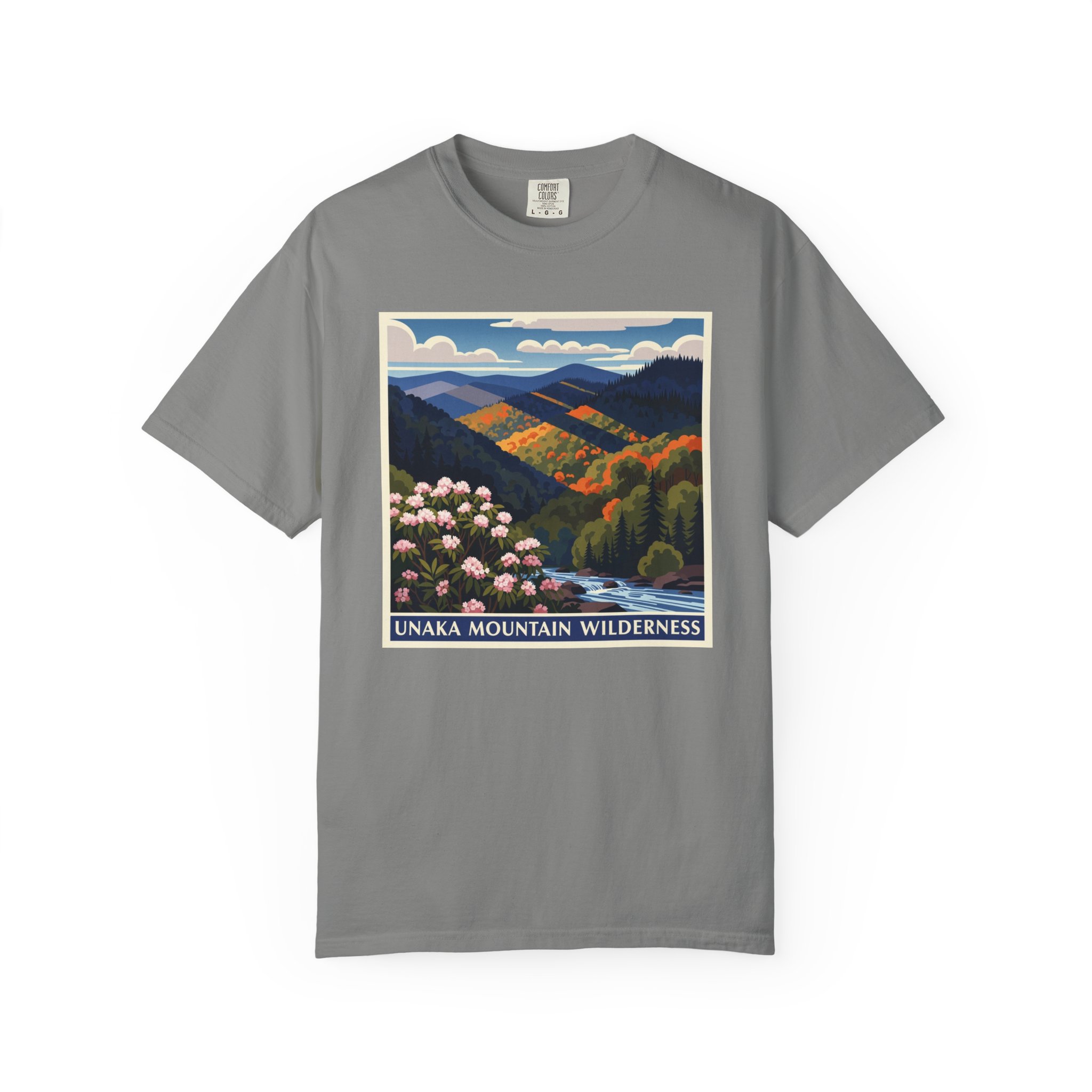 Unaka Mountain Wilderness WPA Style Unisex T-shirt - Image 7