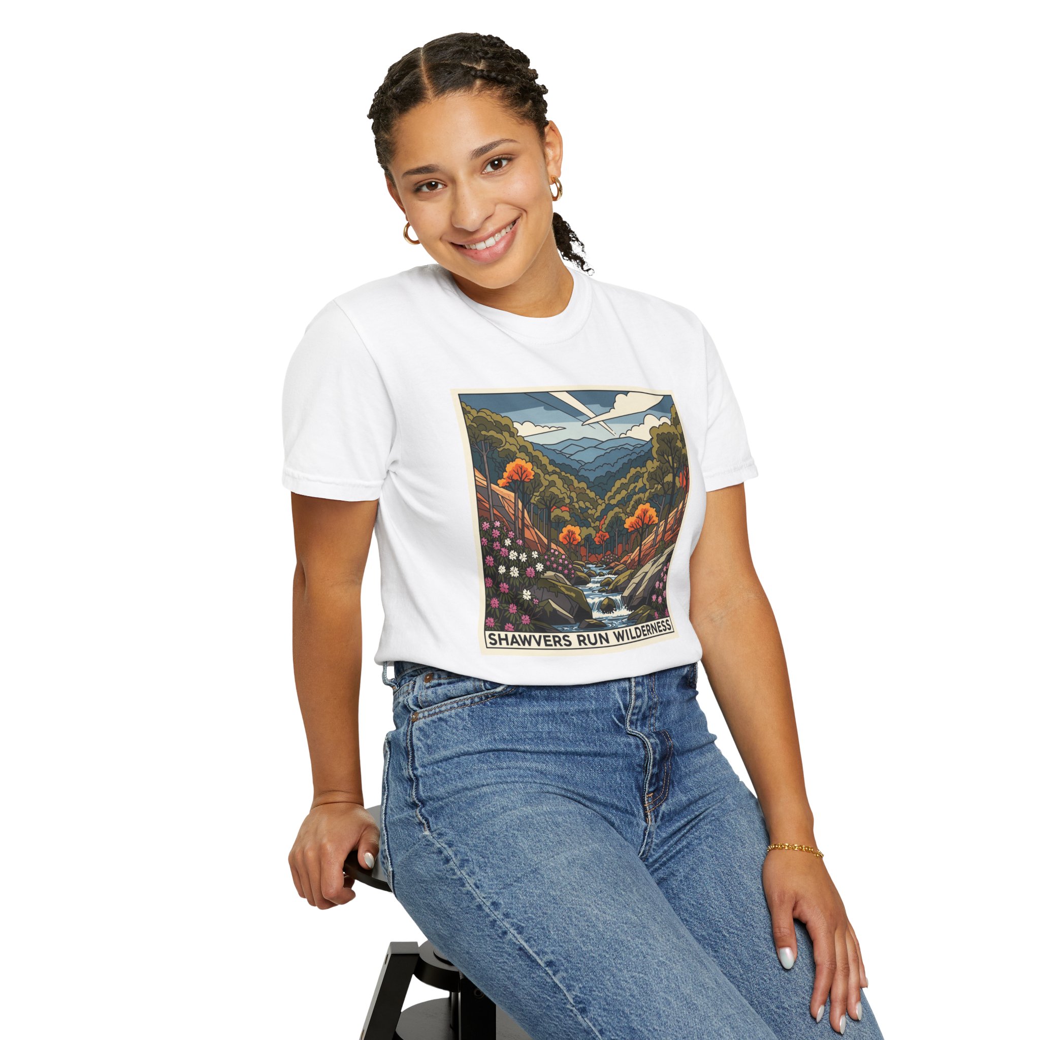 Shawvers Run Wilderness WPA Style Unisex T-shirt - Image 5