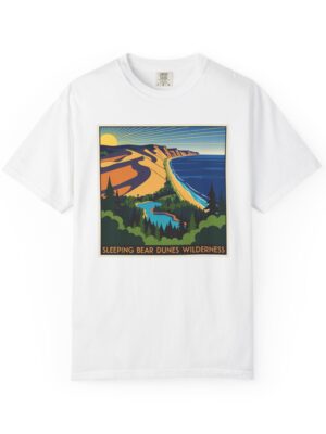 Sleeping Bear Dunes Wilderness WPA Style Unisex T-shirt