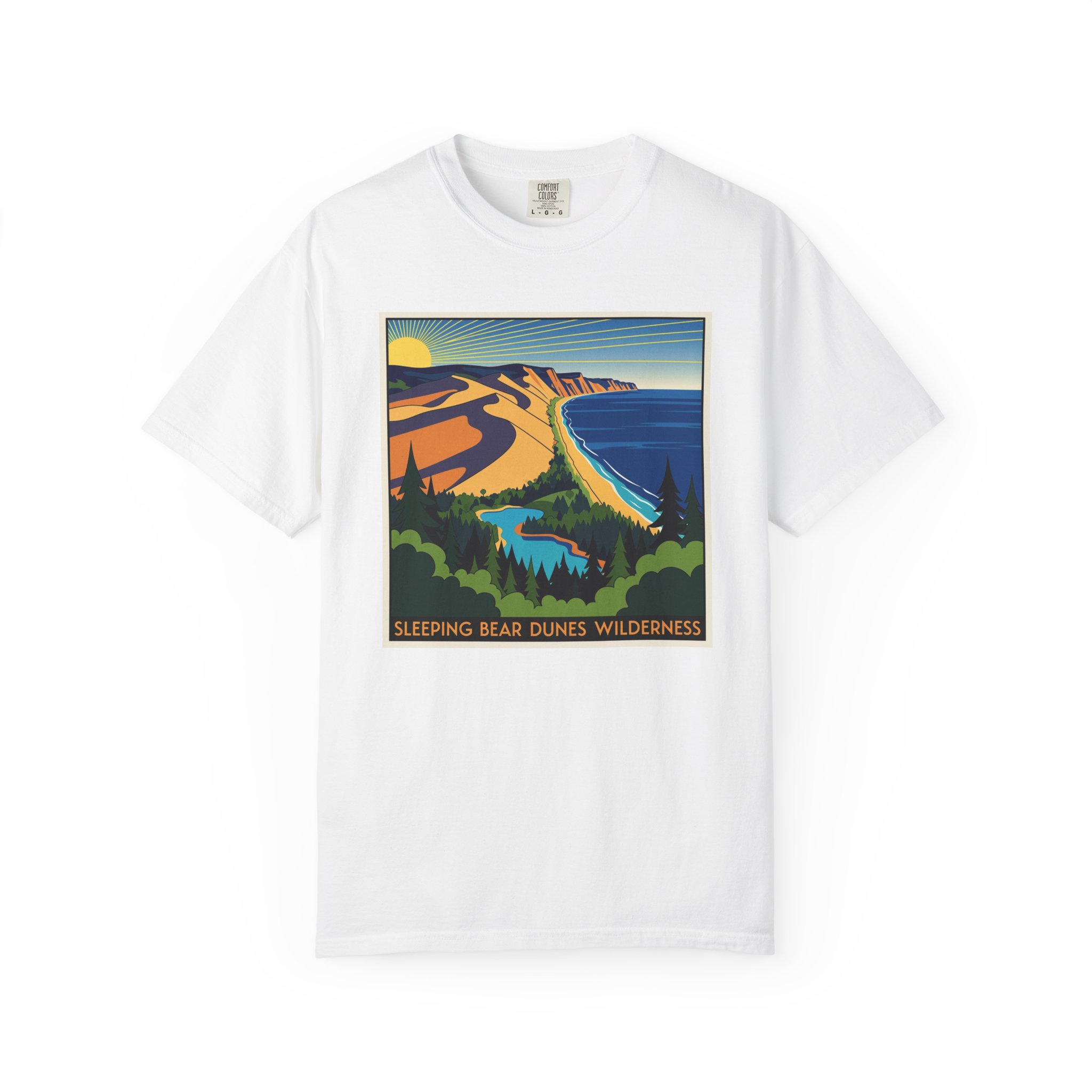 Sleeping Bear Dunes Wilderness WPA Style Unisex T-shirt