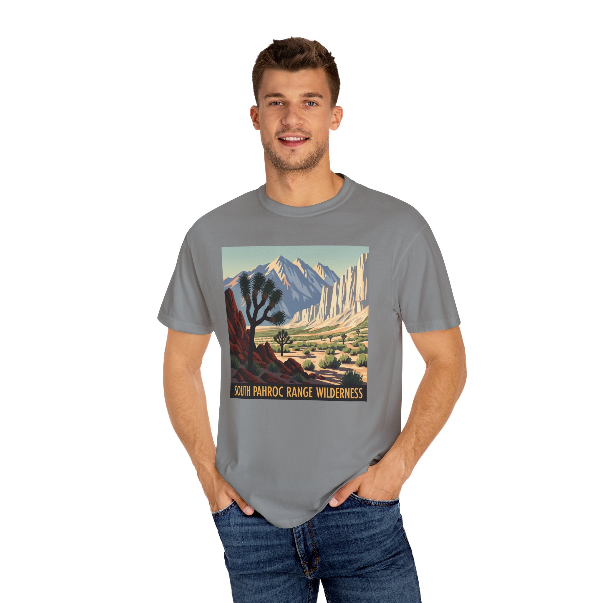South Pahroc Range Wilderness WPA Style Unisex T-shirt - Image 10