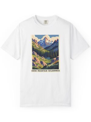 Snow Mountain Wilderness WPA Style Unisex T-shirt