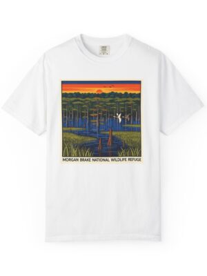 Morgan Brake National Wildlife Refuge WPA Style Unisex T-shirt
