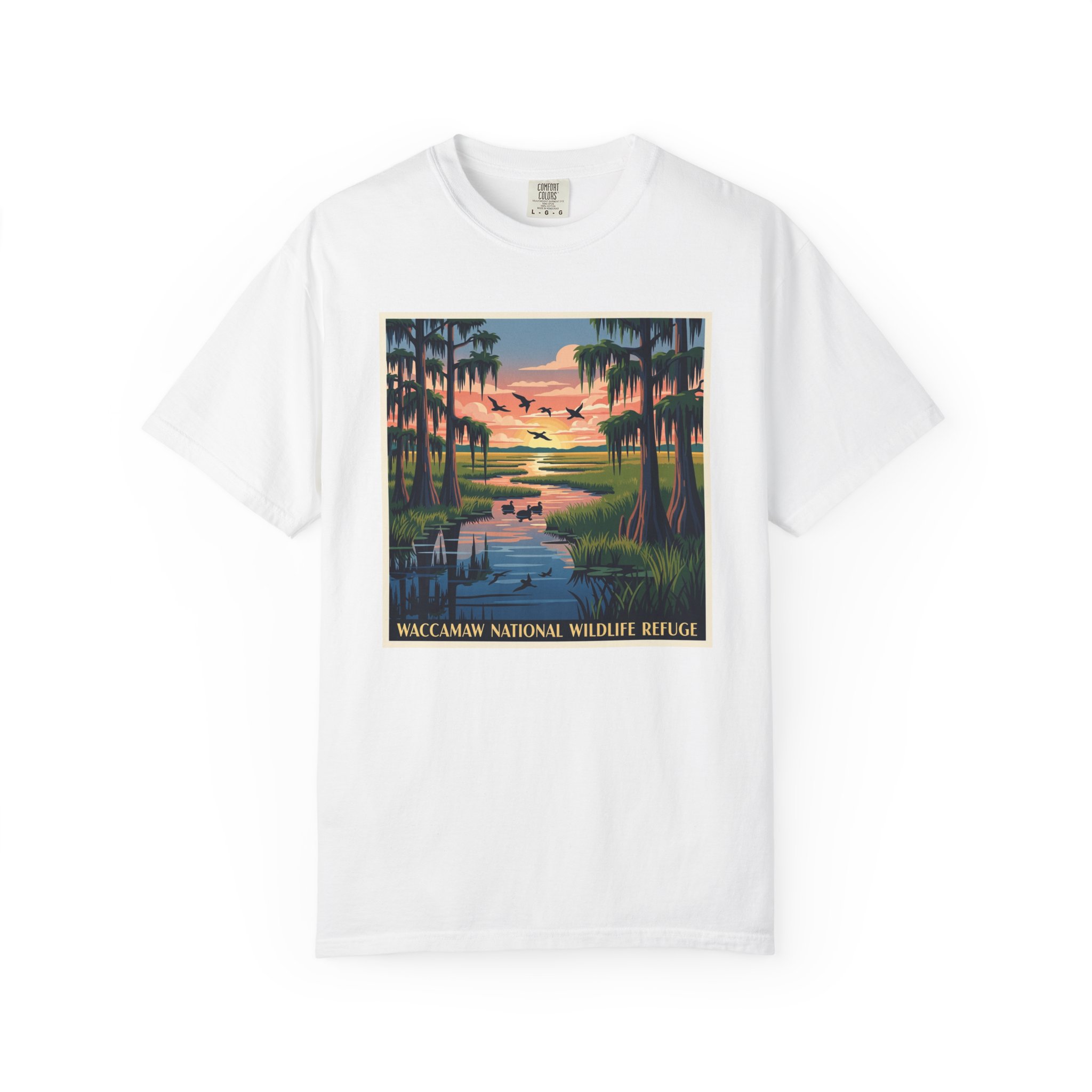 Waccamaw National Wildlife Refuge WPA Style Unisex T-shirt