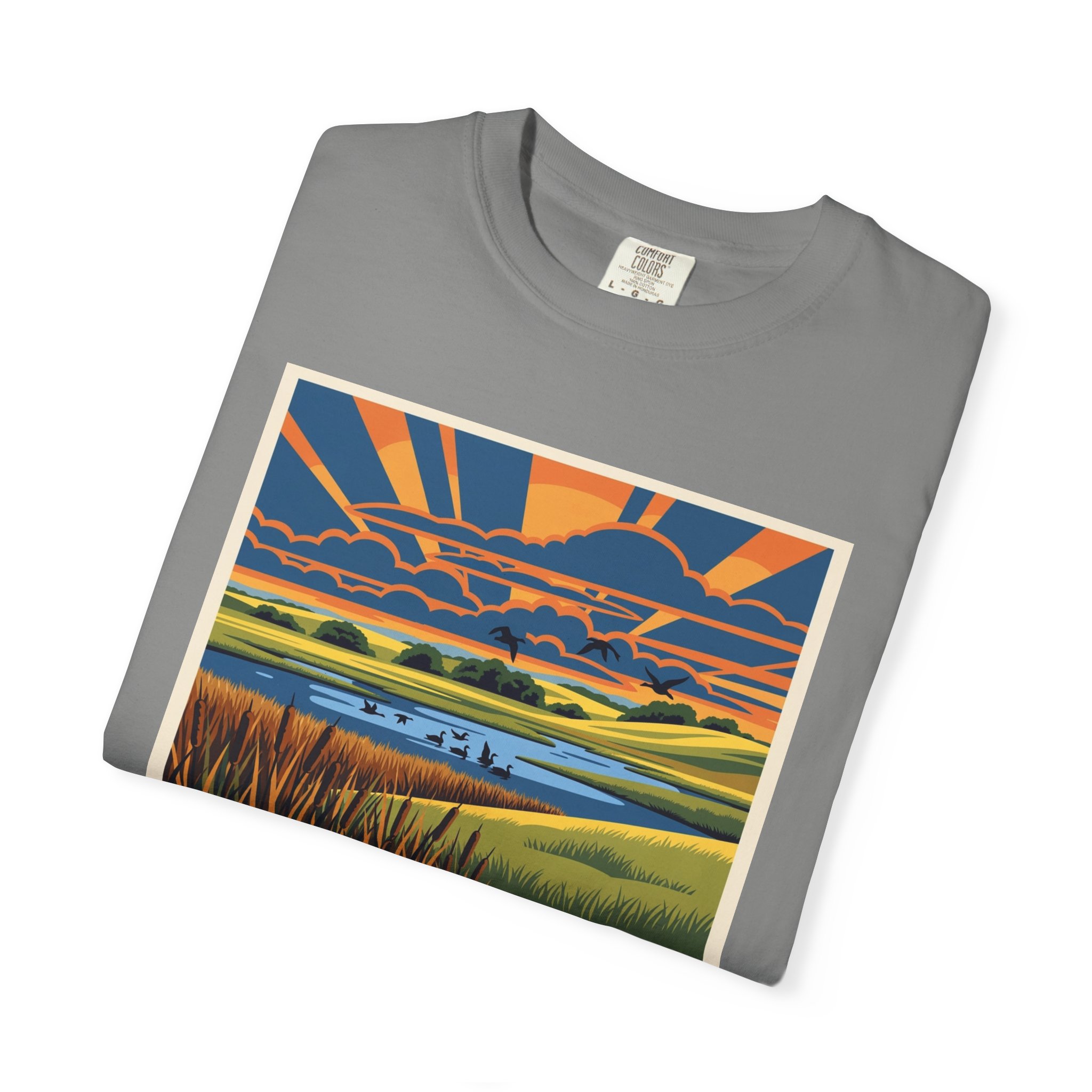 Waubay National Wildlife Refuge WPA Style Unisex T-shirt - Image 9