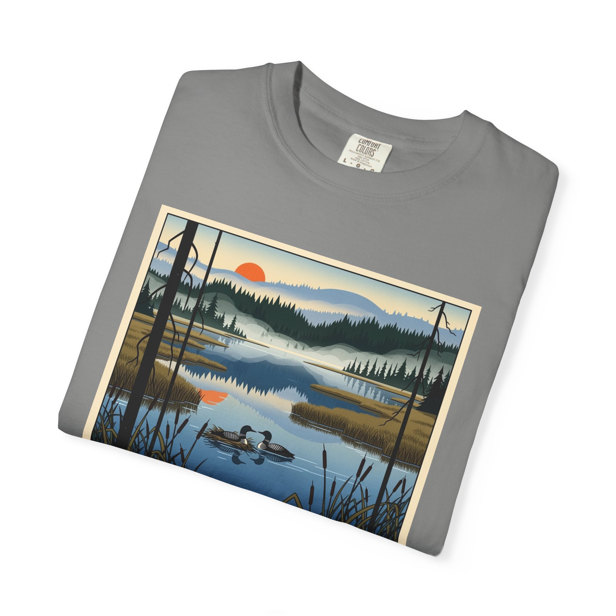 Umbagog National Wildlife Refuge WPA Style Unisex T-shirt - Image 9