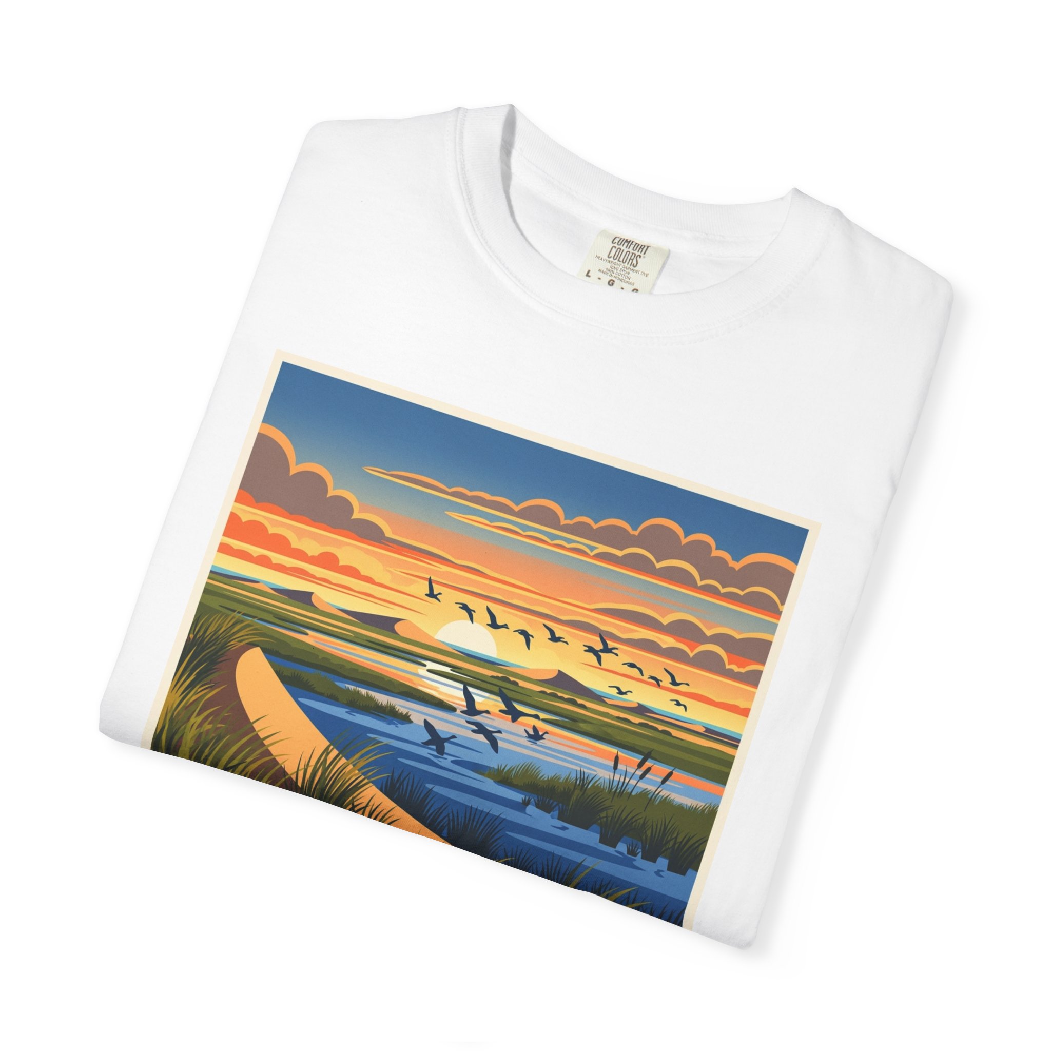 Valentine National Wildlife Refuge WPA Style Unisex T-shirt - Image 3