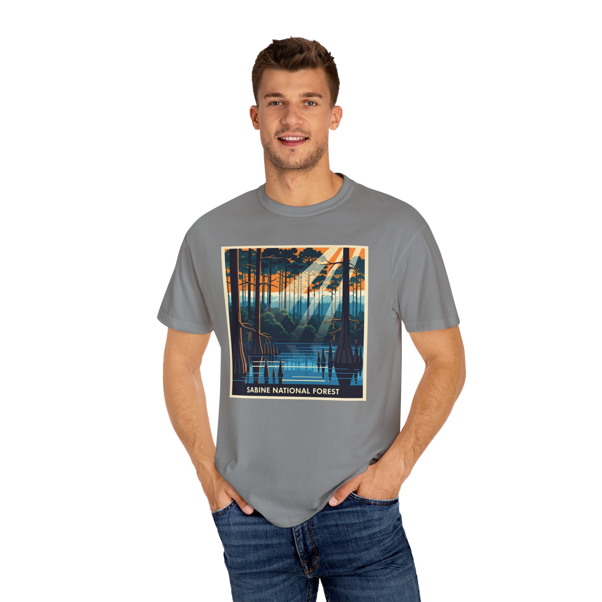 Sabine National Forest WPA Style Unisex T-shirt - Image 10