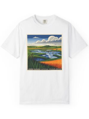 Union Slough National Wildlife Refuge WPA Style Unisex T-shirt