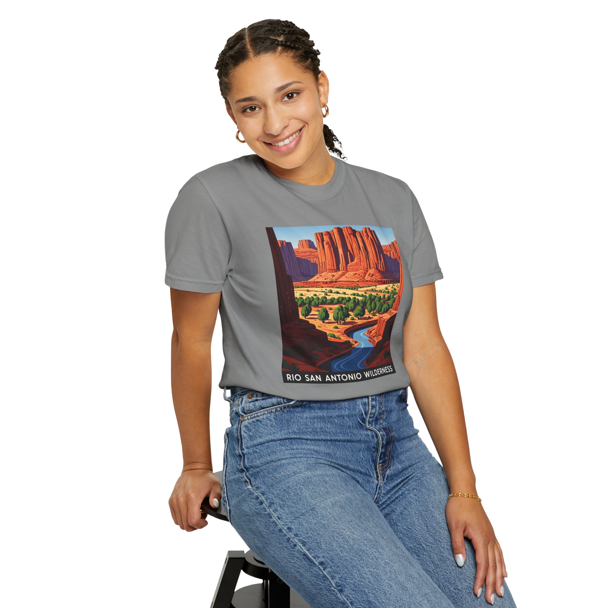 Rio San Antonio Wilderness WPA Style Unisex T-shirt - Image 11