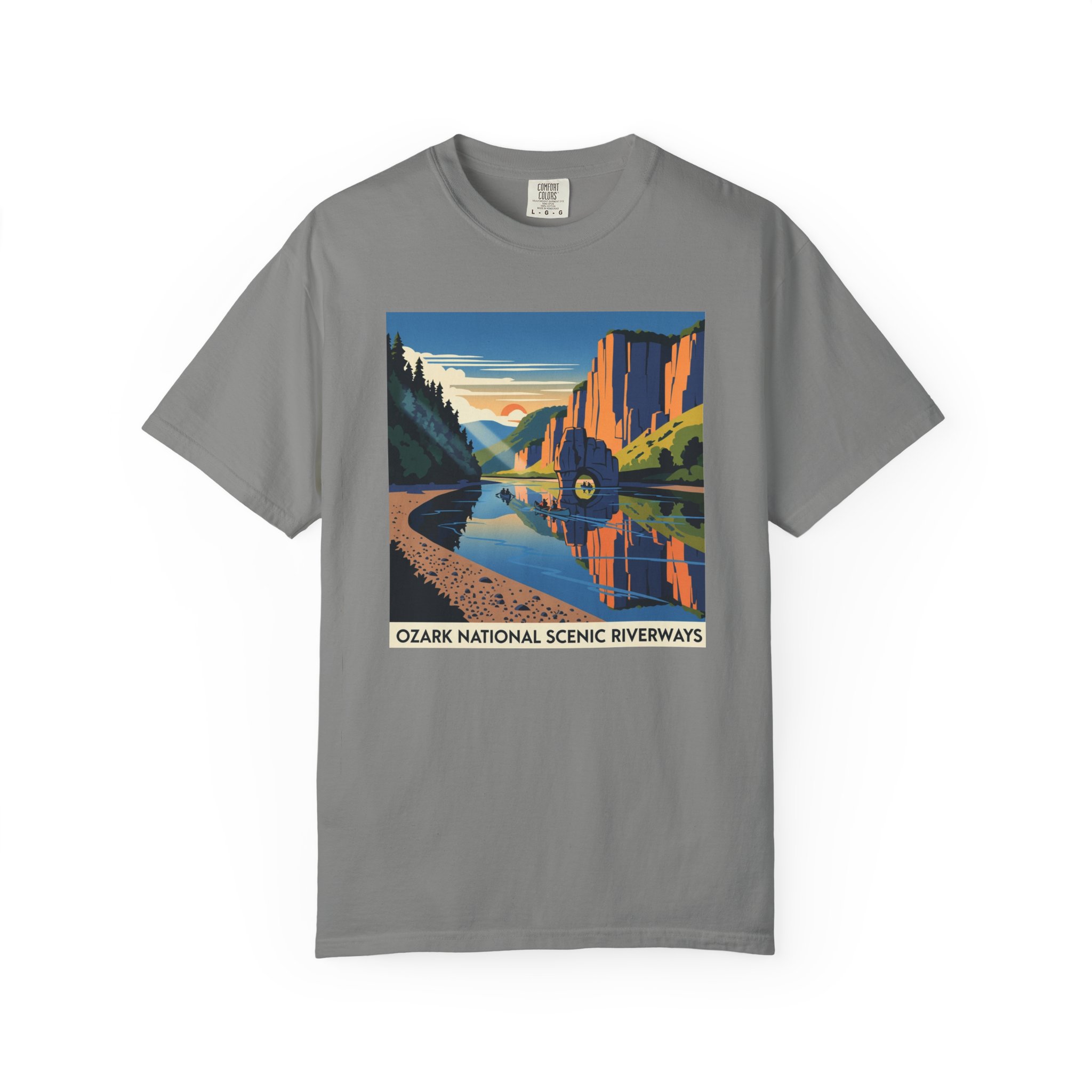 Ozark National Scenic Riverways WPA Style Unisex T-shirt - Image 7