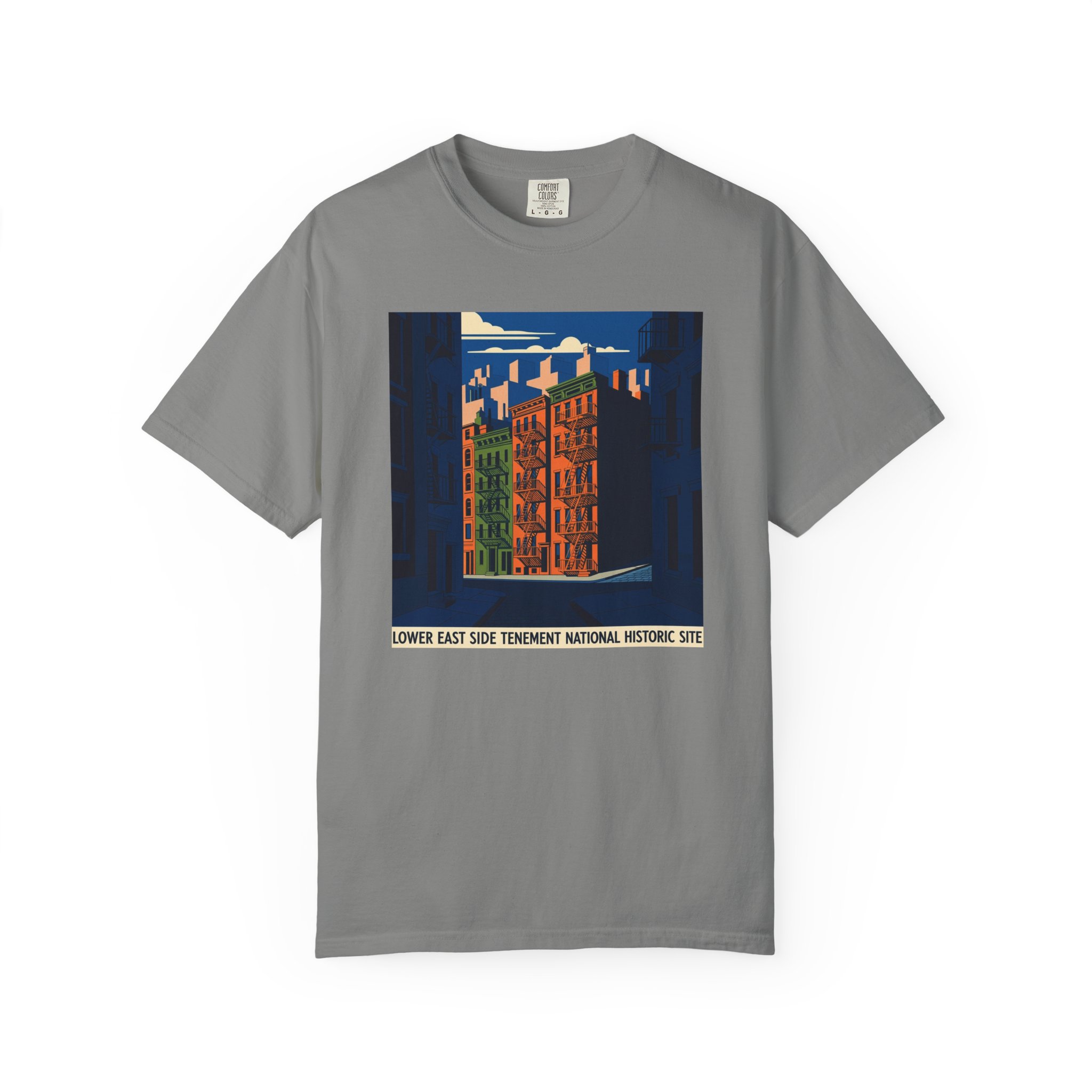 Lower East Side Tenement National Historic Site WPA Style Unisex T-shirt - Image 7