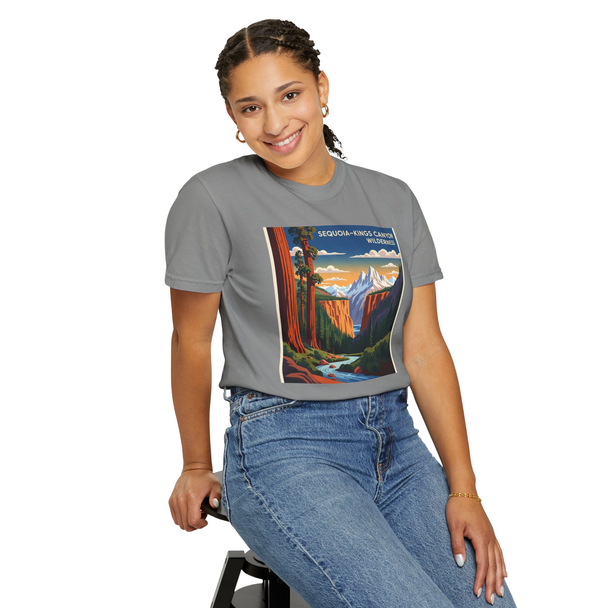 Sequoia–Kings Canyon Wilderness WPA Style Unisex T-shirt - Image 11
