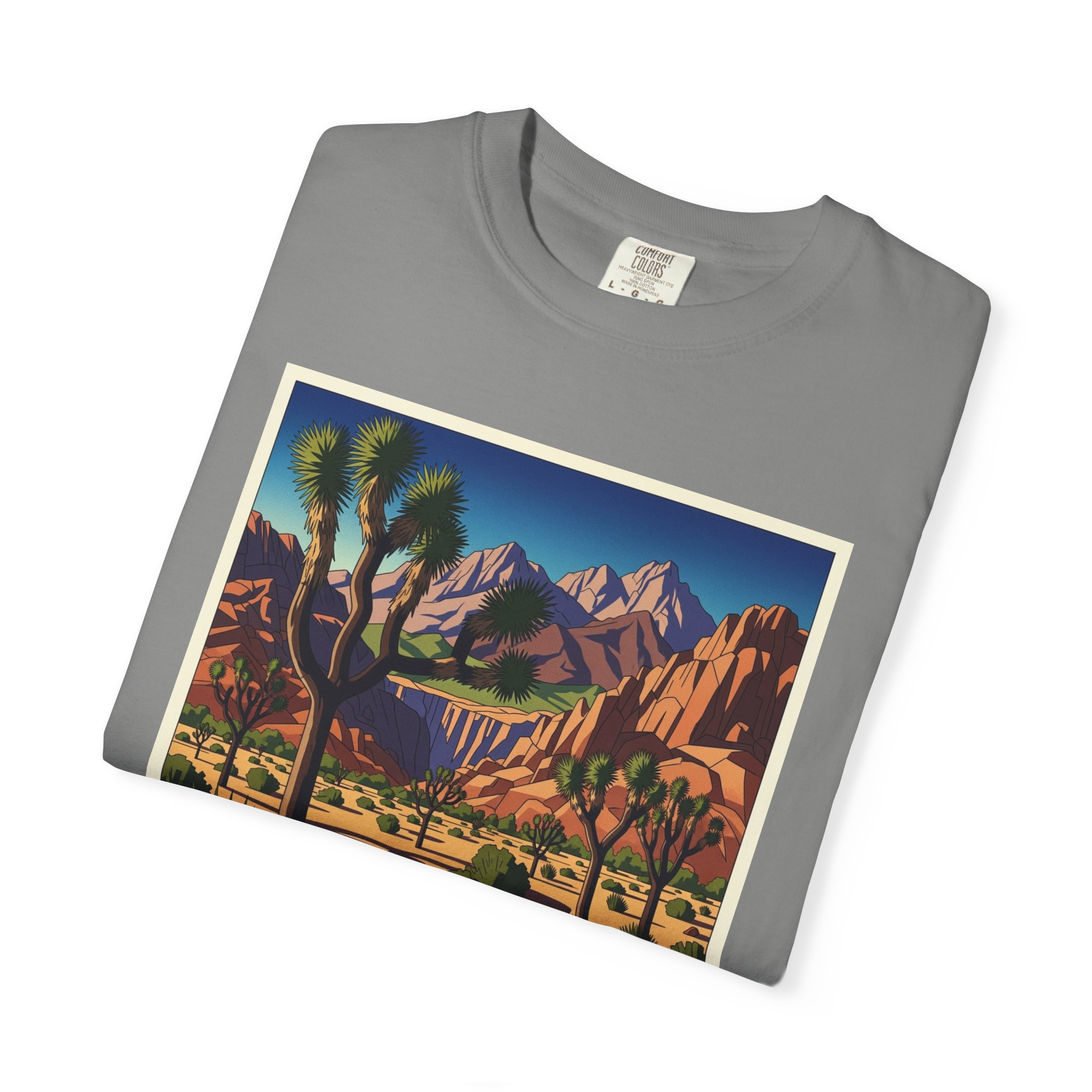 North Mesquite Mountains Wilderness WPA Style Unisex T-shirt - Image 9
