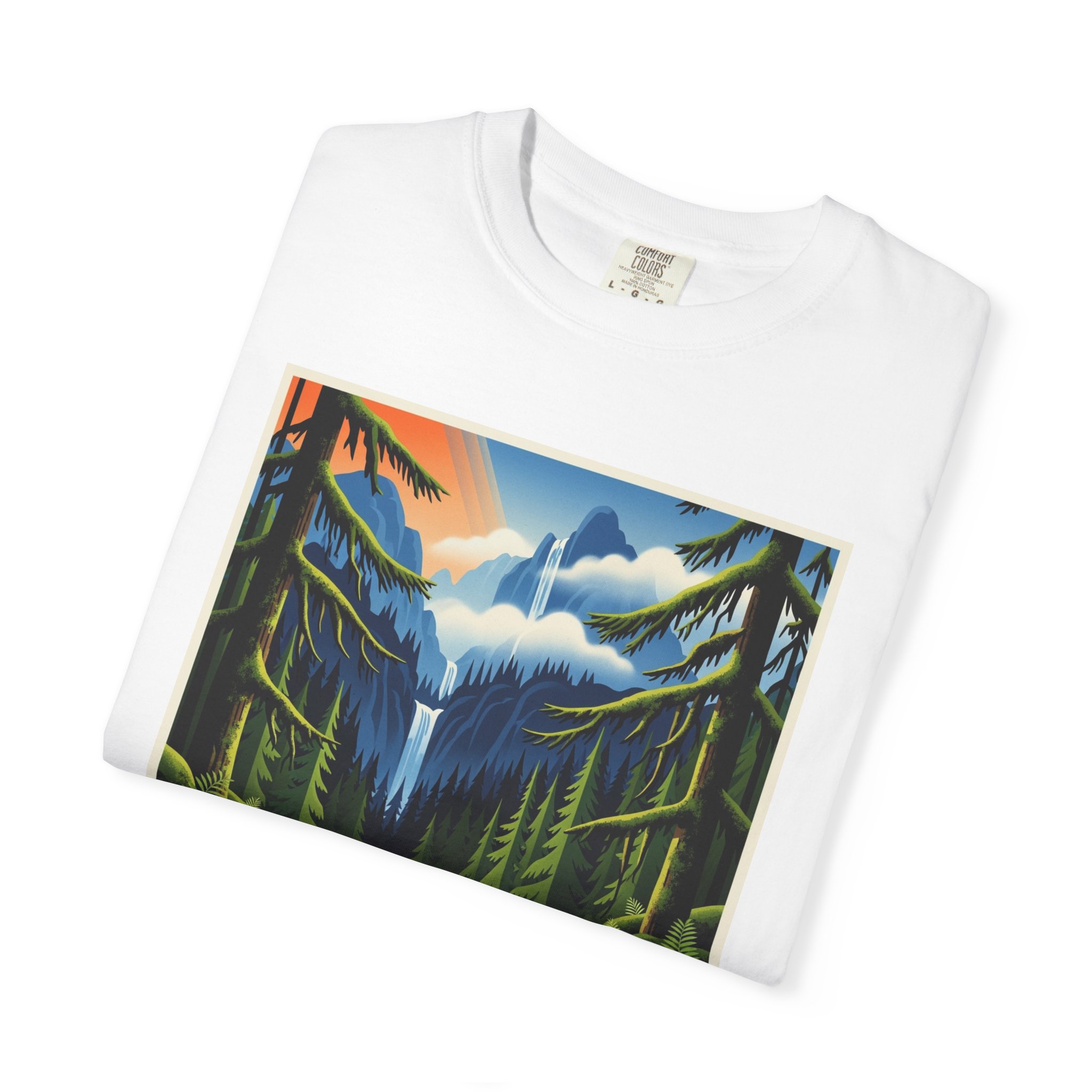 South Baranof Wilderness WPA Style Unisex T-shirt - Image 3
