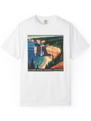 Pictured Rocks National Lakeshore WPA Style Unisex T-shirt