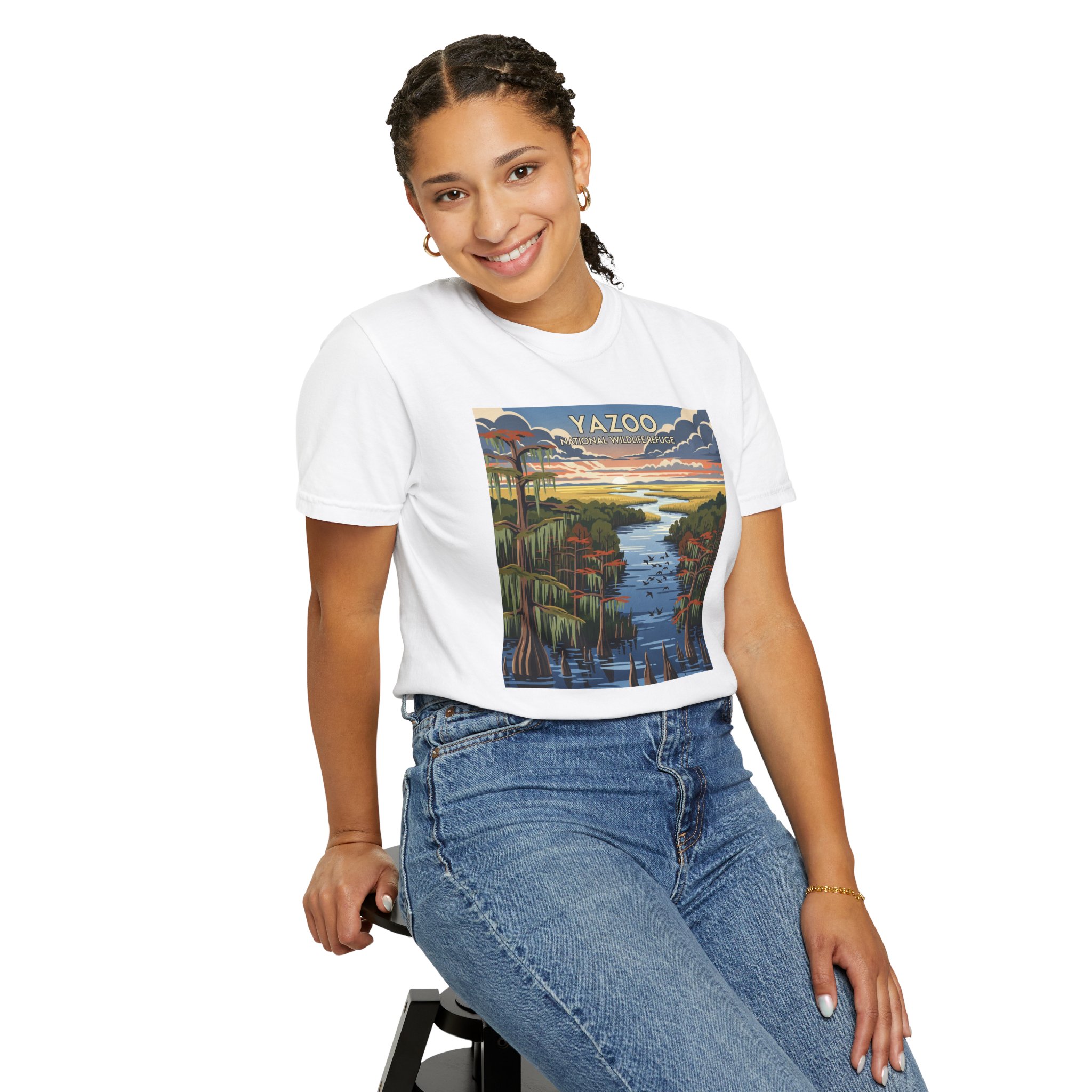 Yazoo National Wildlife Refuge WPA Style Unisex T-shirt - Image 5