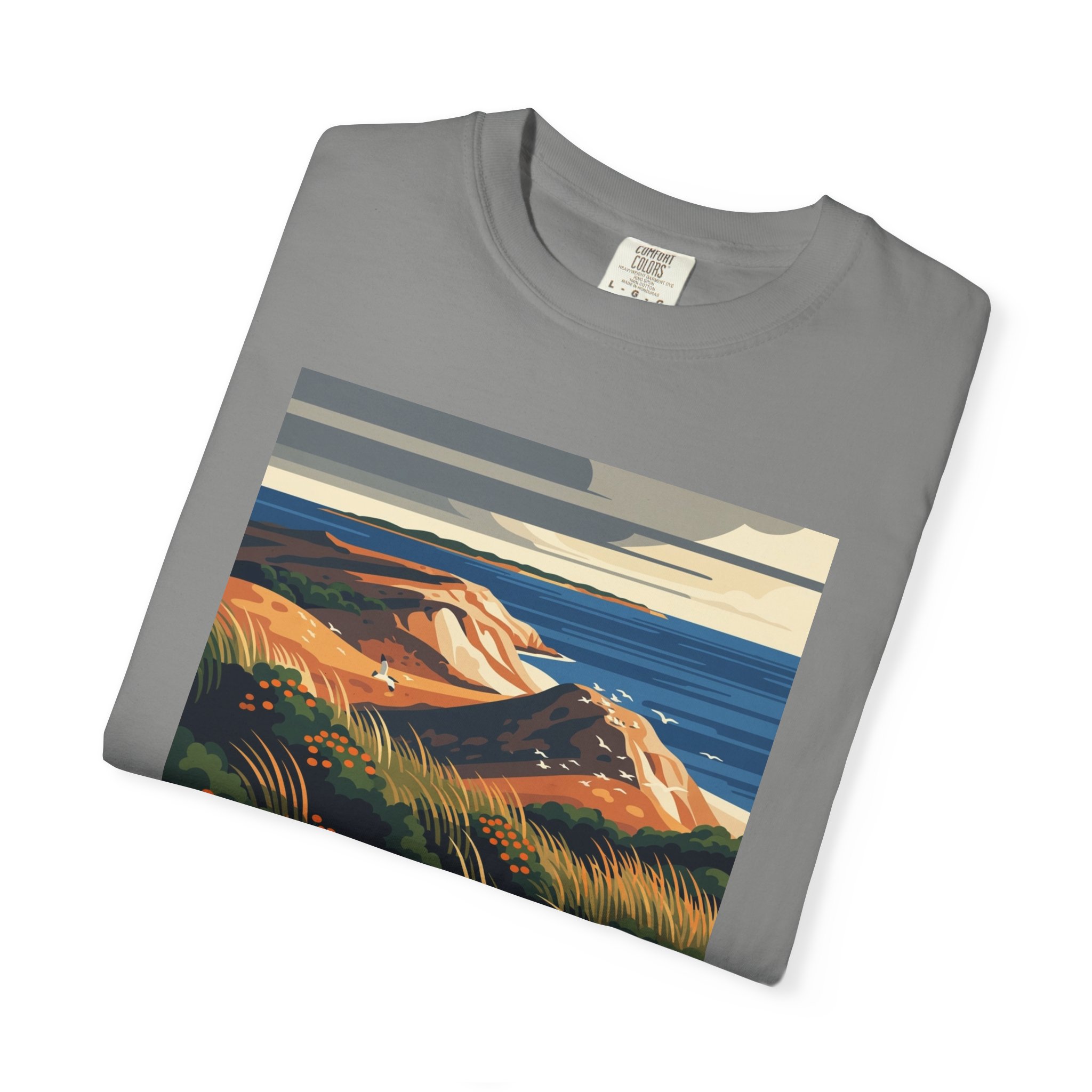 Nomans Land Island National Wildlife Refuge WPA Style Unisex T-shirt - Image 9