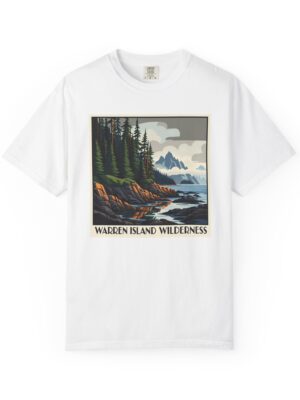 Warren Island Wilderness WPA Style Unisex T-shirt
