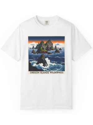 Oregon Islands Wilderness WPA Style Unisex T-shirt