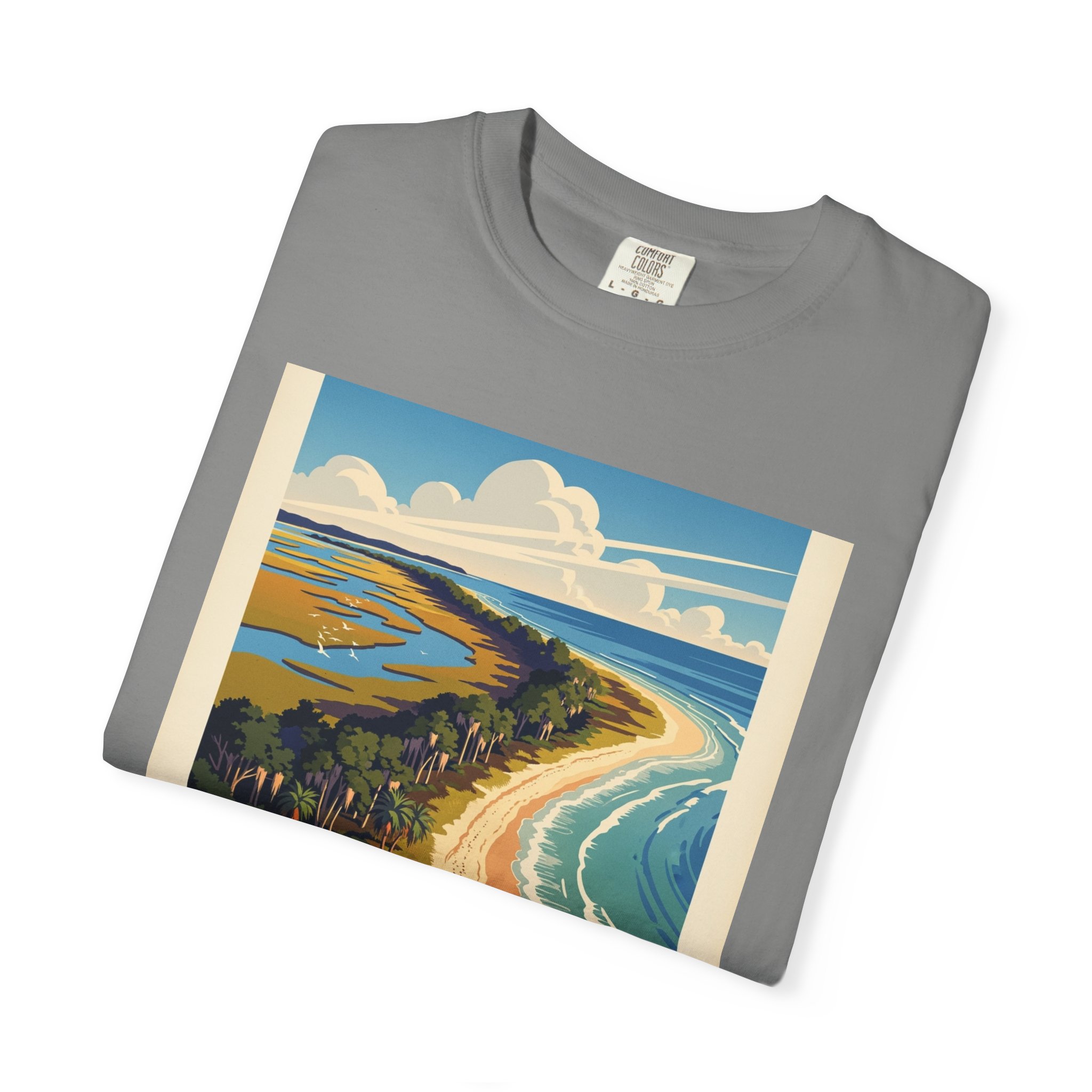 Wolf Island Wilderness WPA Style Unisex T-shirt - Image 9