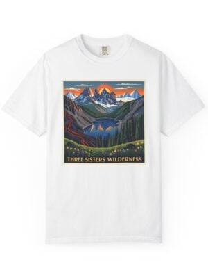 Three Sisters Wilderness WPA Style Unisex T-shirt