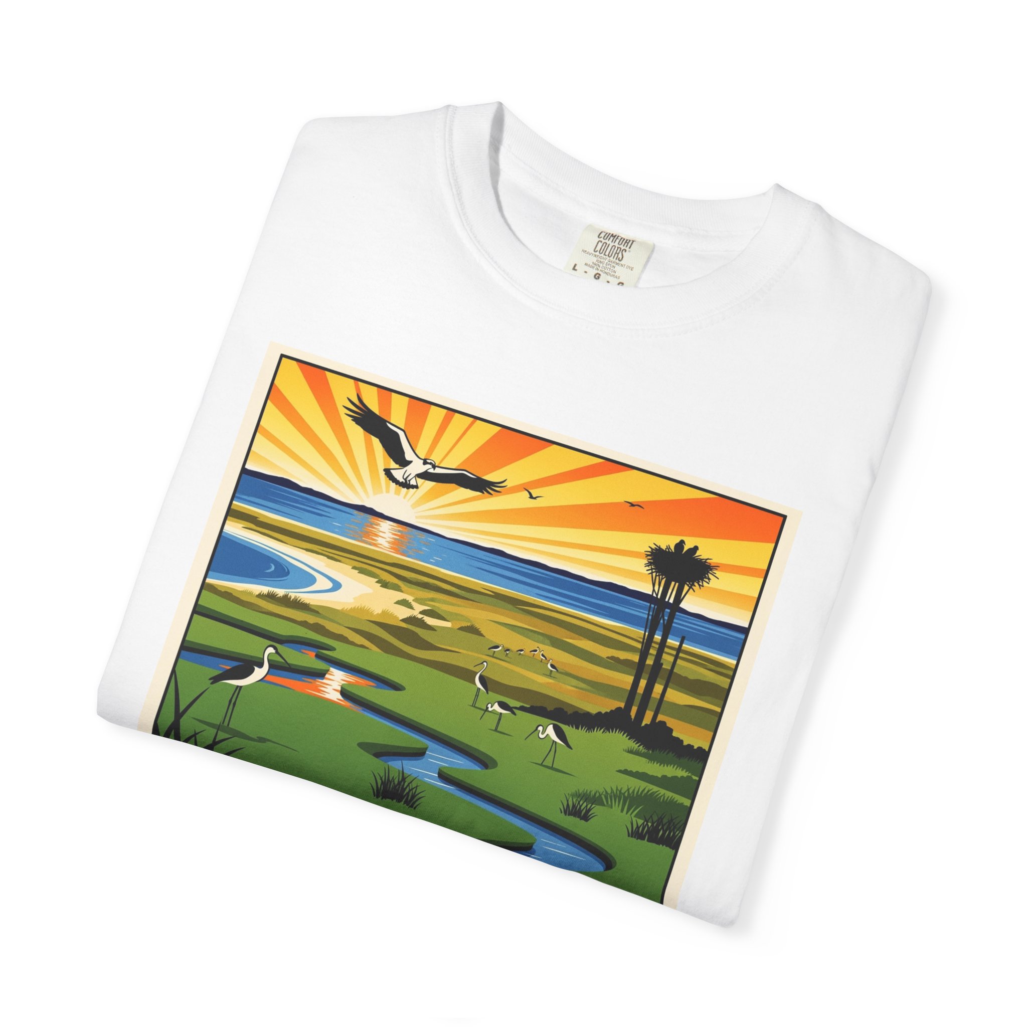 Prime Hook National Wildlife Refuge WPA Style Unisex T-shirt - Image 3