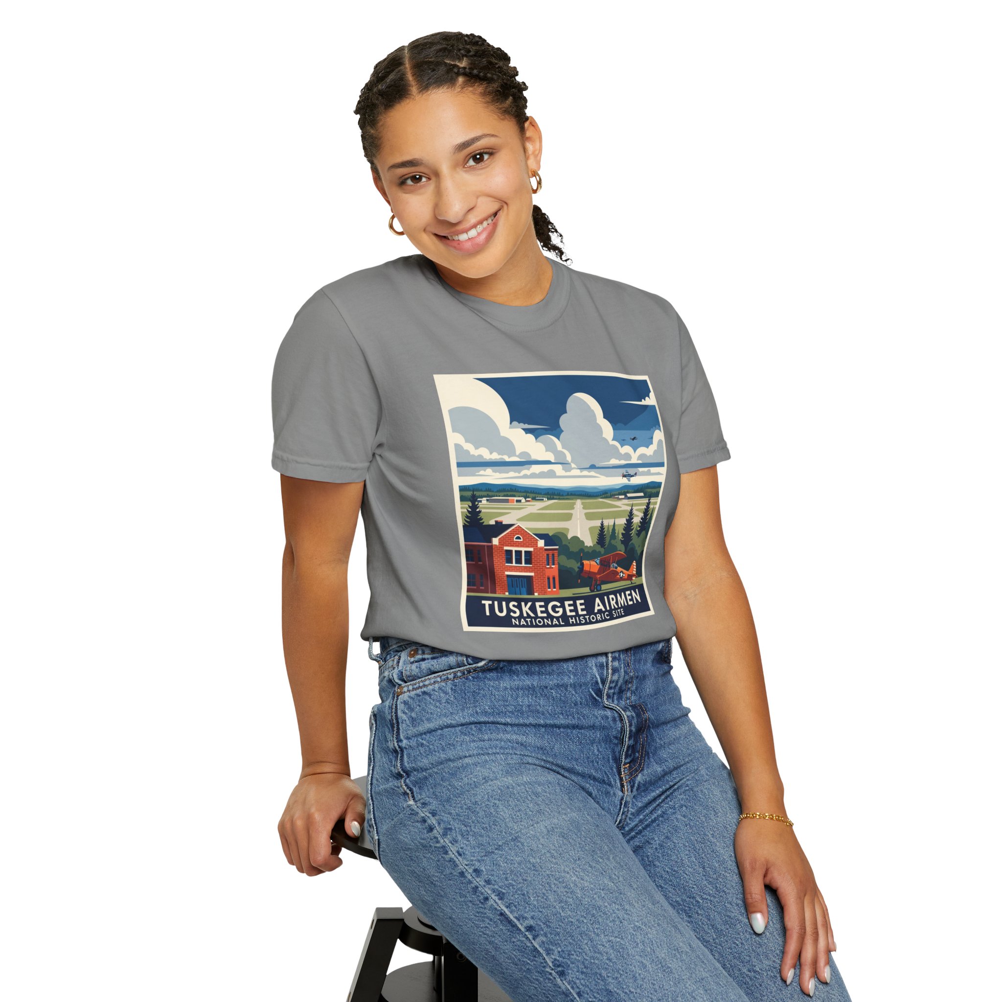 Tuskegee Airmen National Historic Site WPA Style Unisex T-shirt - Image 11
