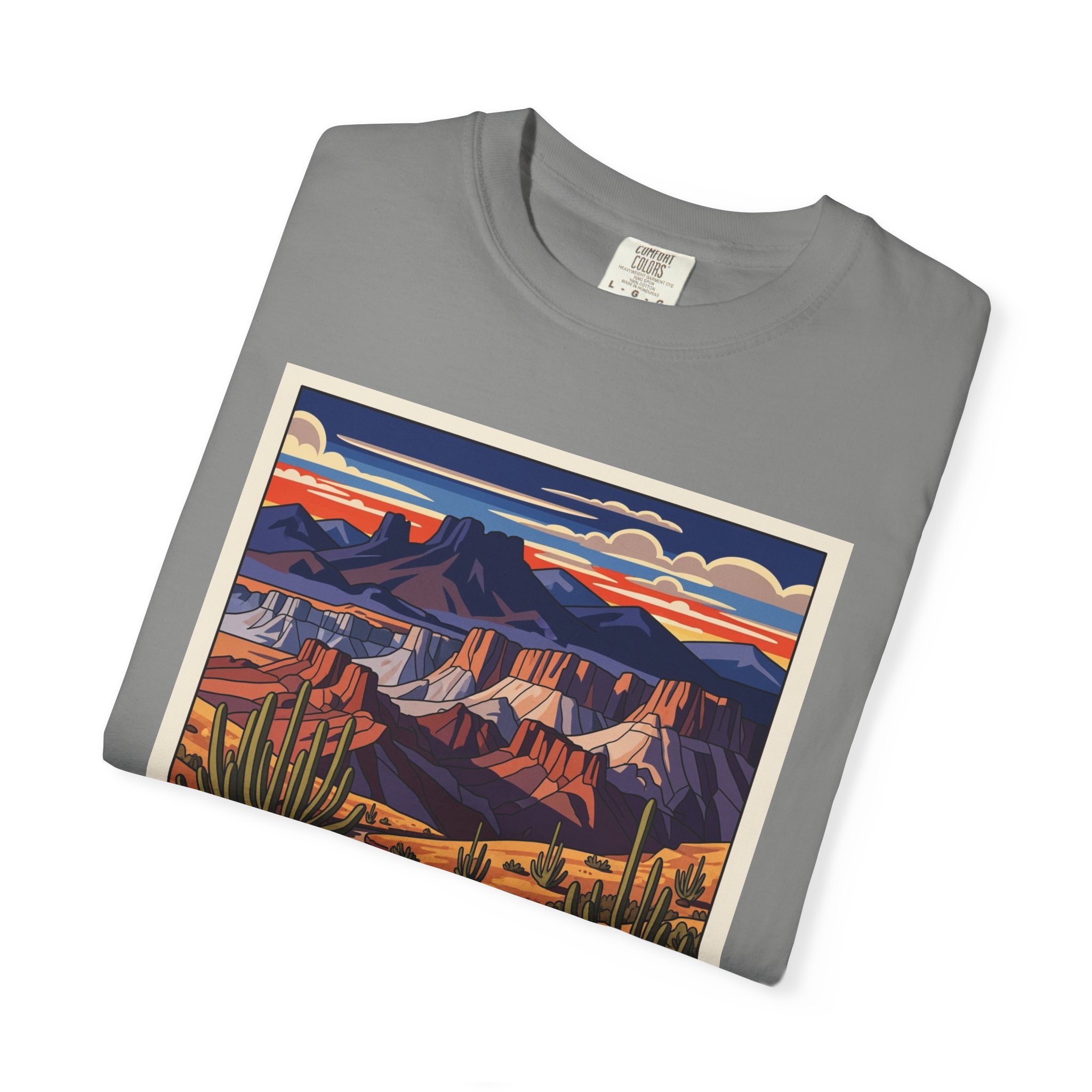 Robledo Mountains Wilderness WPA Style Unisex T-shirt - Image 9