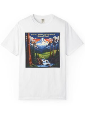 Mount Baker–Snoqualmie National Forest WPA Style Unisex T-shirt