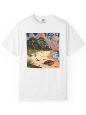 St. Vincent National Wildlife Refuge WPA Style Unisex T-shirt