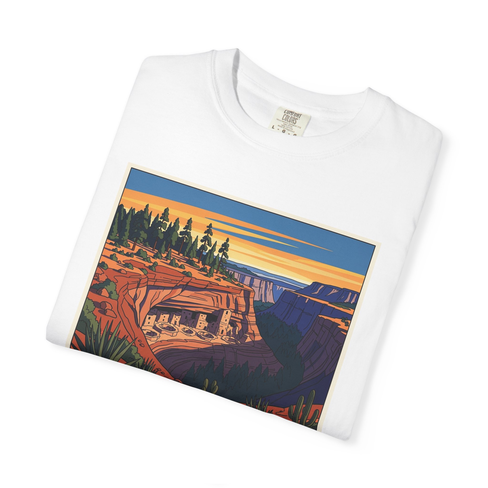 Walnut Canyon National Monument WPA Style Unisex T-shirt - Image 3
