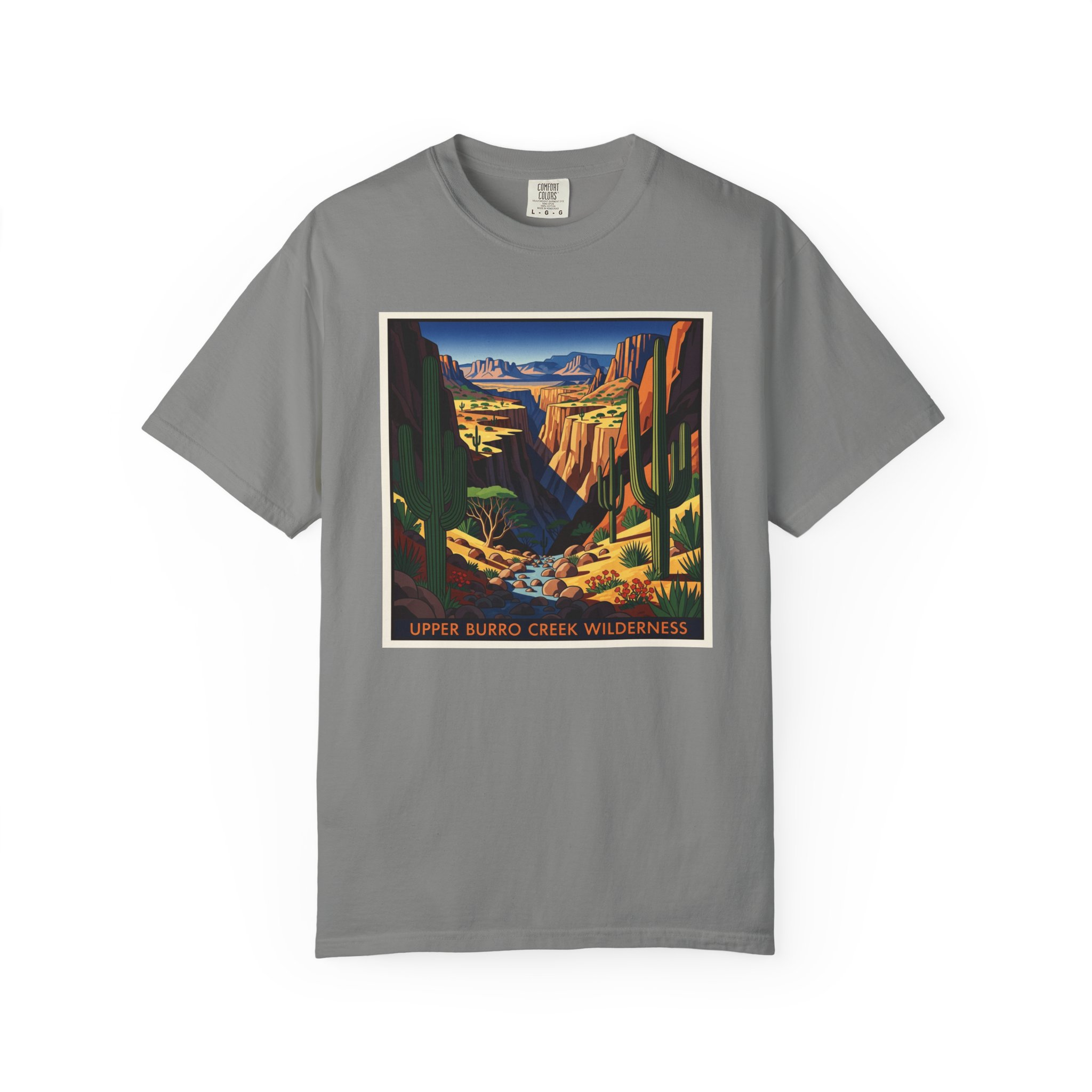 Upper Burro Creek Wilderness WPA Style Unisex T-shirt - Image 7